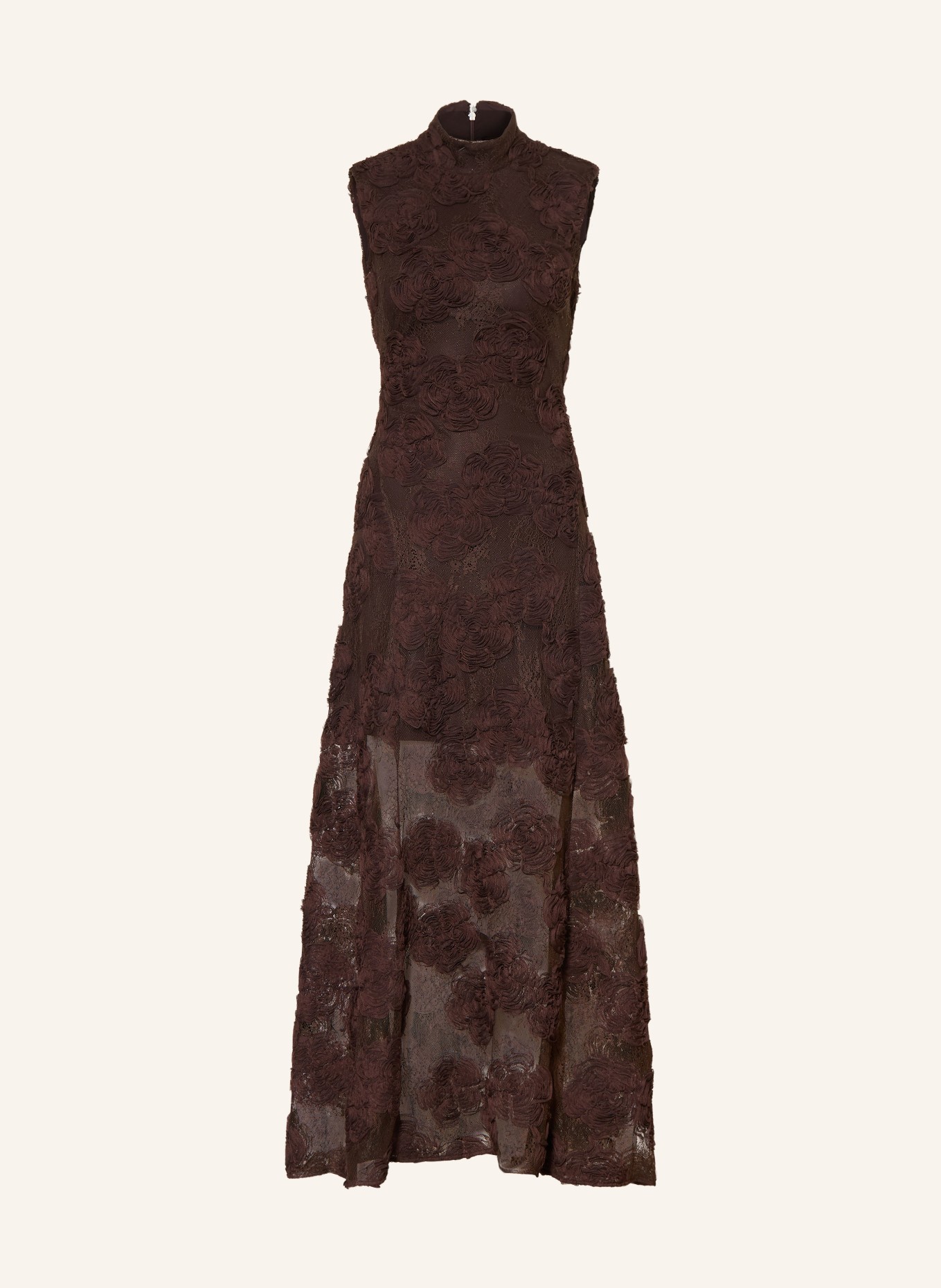 ROTATE Kleid aus Spitze: DUNKELBRAUN