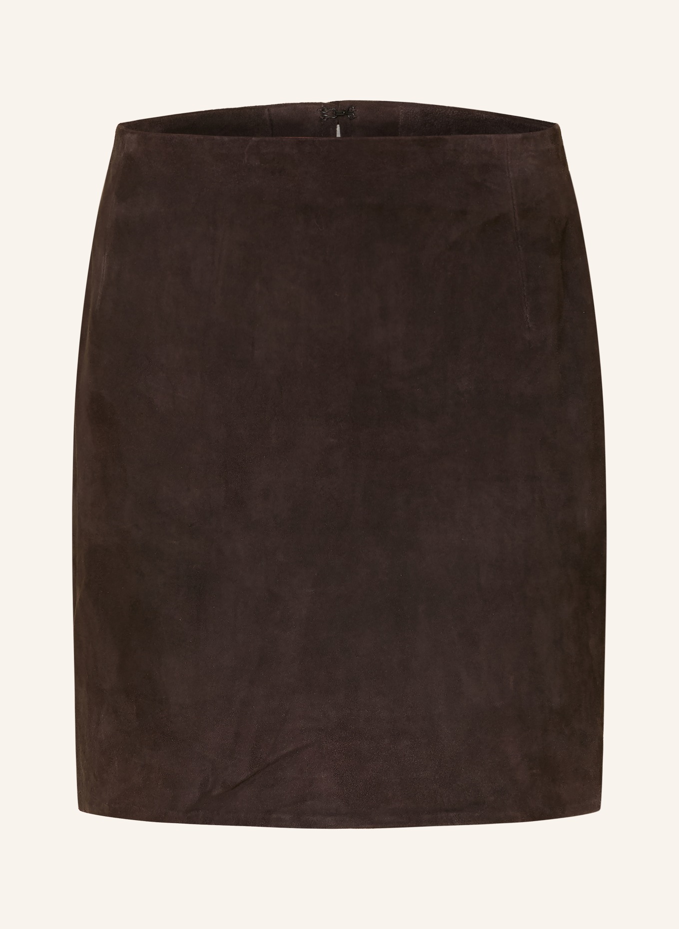 ROTATE Leren rok: MARRON FONCÉ