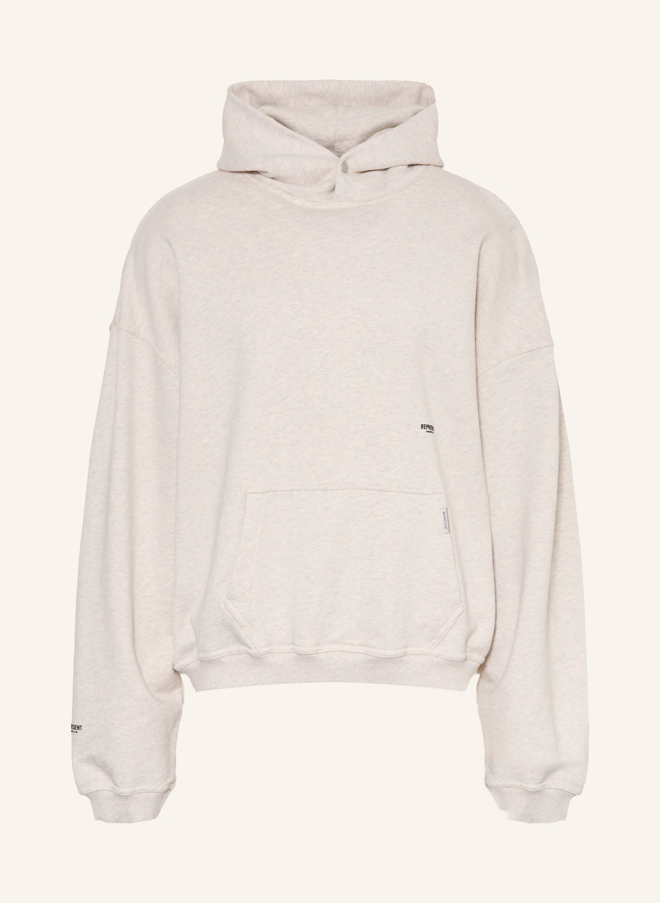 REPRESENT Hoodie MICRO OWNERS CLUB: HELLGRAU / SCHWARZ