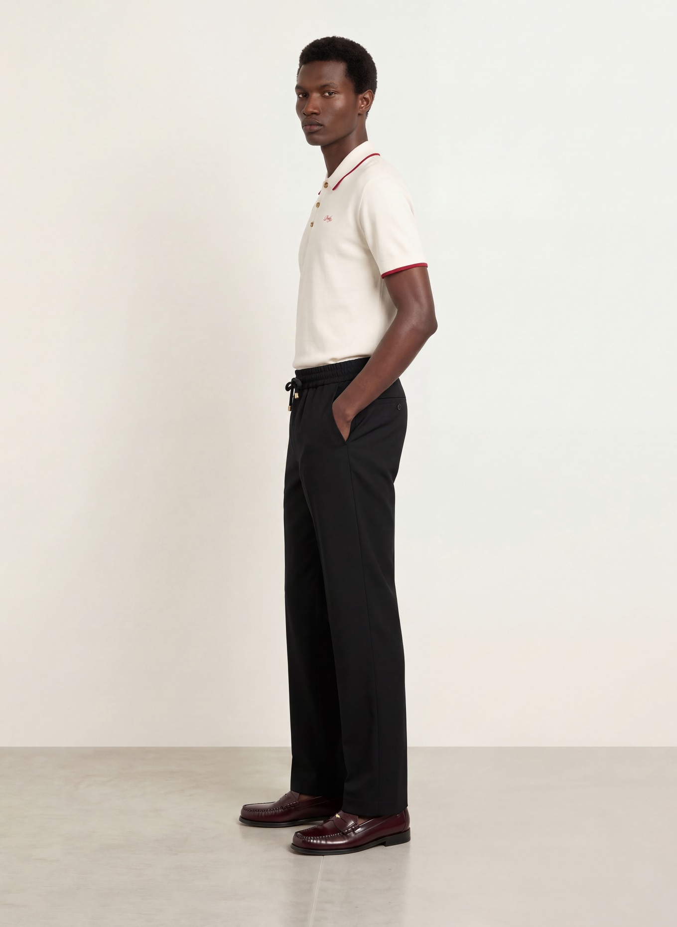 DRÔLE DE MONSIEUR Broek in joggingstijl, regular fit: ZWART