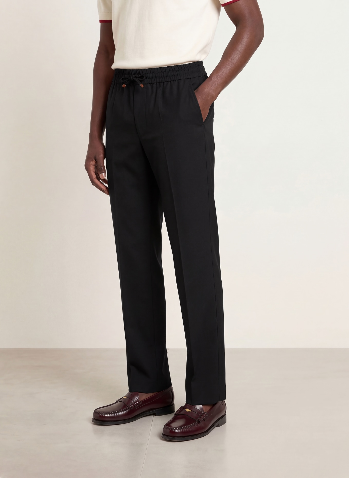 DRÔLE DE MONSIEUR Broek in joggingstijl, regular fit: ZWART