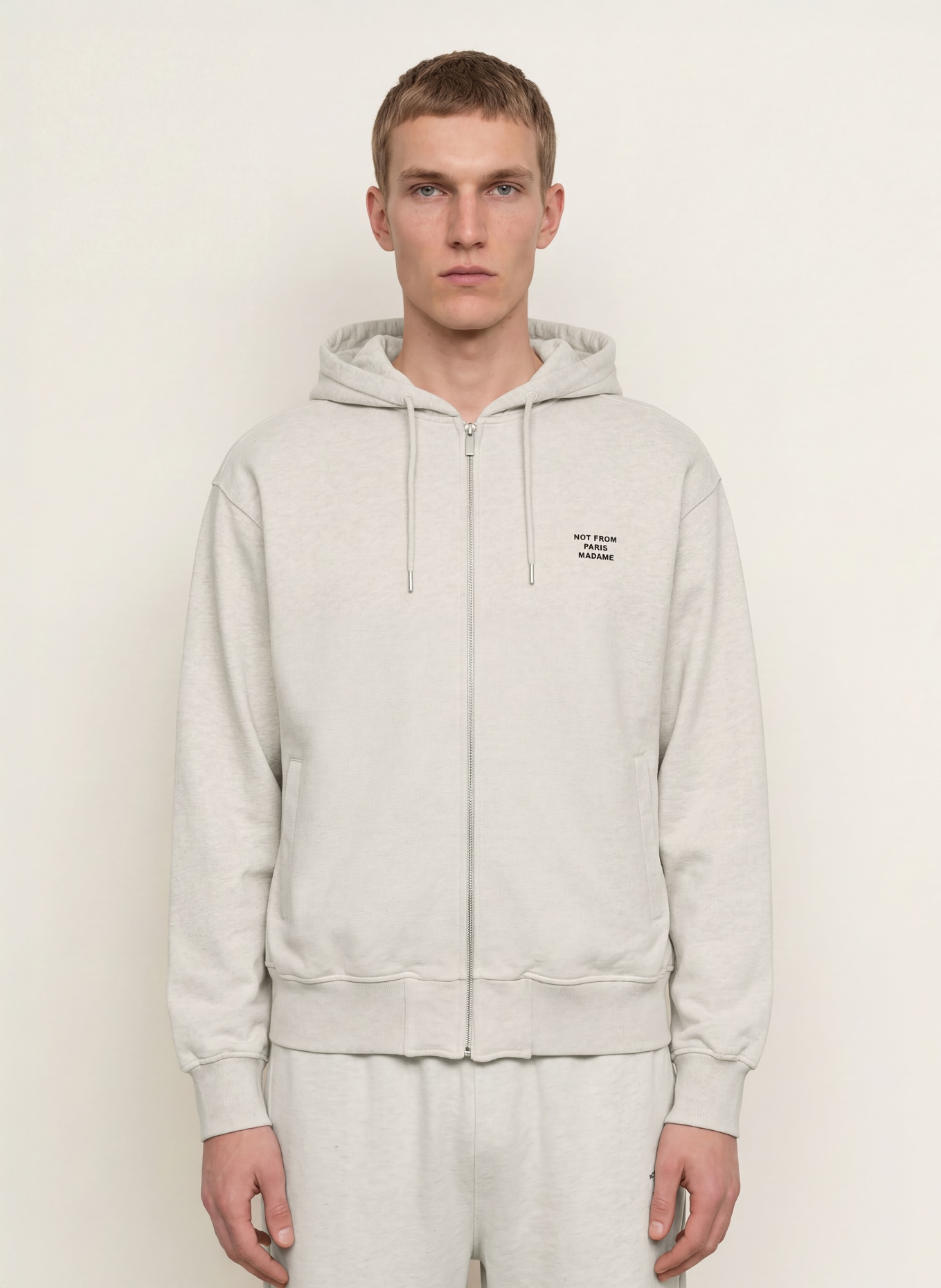 DRÔLE DE MONSIEUR Sweatjacke: HELLGRAU