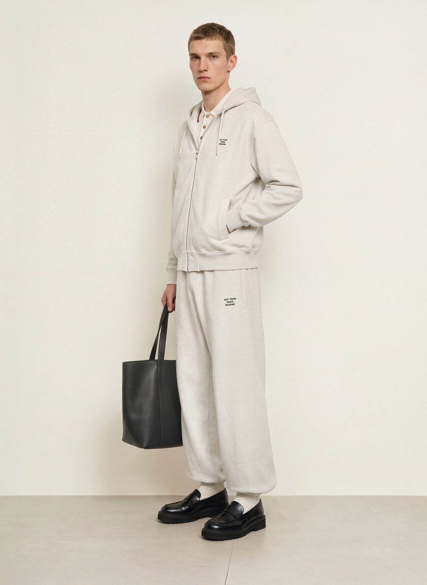 DRÔLE DE MONSIEUR Sweatjacke: HELLGRAU