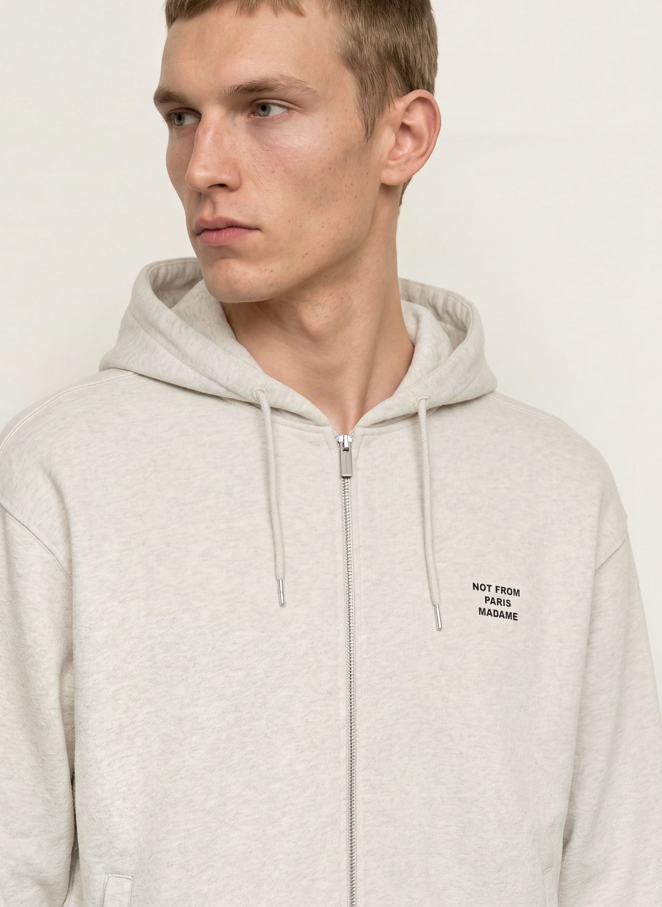 DRÔLE DE MONSIEUR Sweatjacke: HELLGRAU