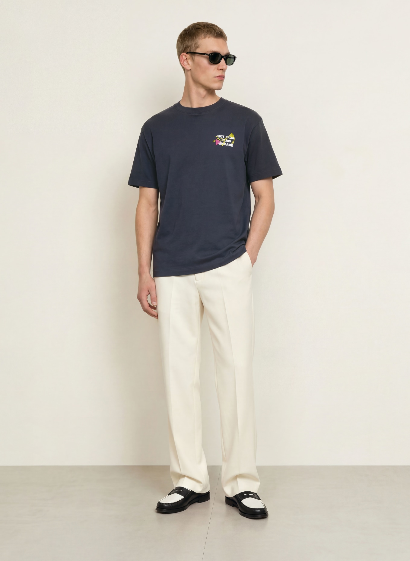 DRÔLE DE MONSIEUR T-shirt: DONKERBLAUW