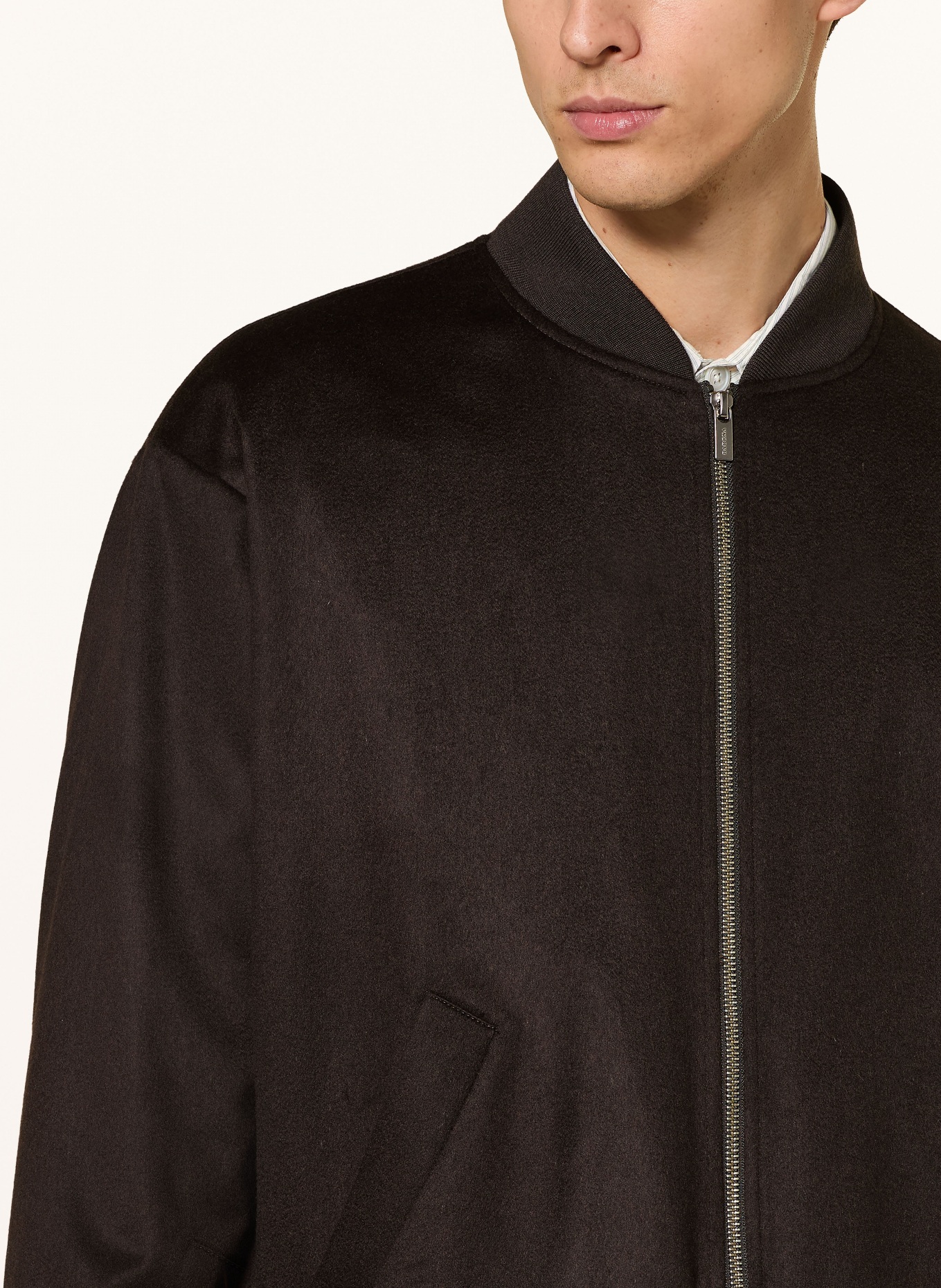 BARENA VENEZIA GABIER Cashmere Bomber jacket: DARK BROWN