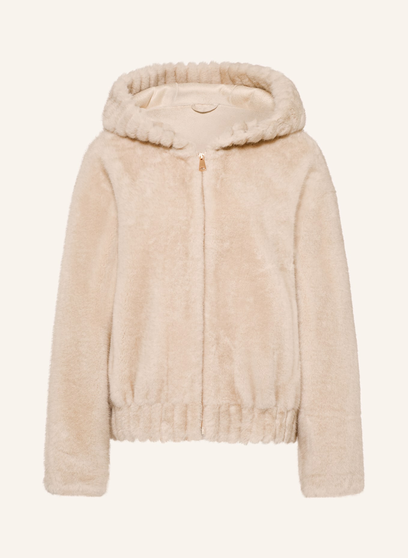White Label Kunstfell-Jacke: BEIGE