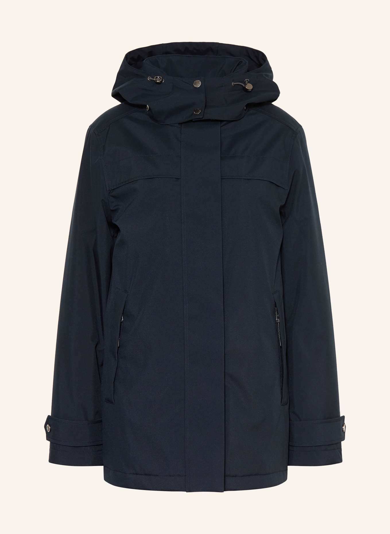 FUCHS SCHMITT Functionele jas HELSINKI met afneembare capuchon: DONKERBLAUW