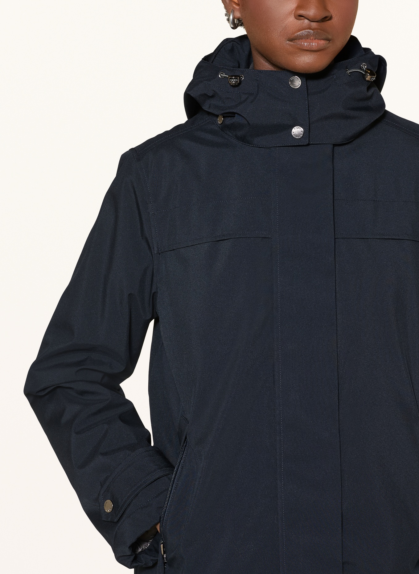 FUCHS SCHMITT Functionele jas HELSINKI met afneembare capuchon: DONKERBLAUW