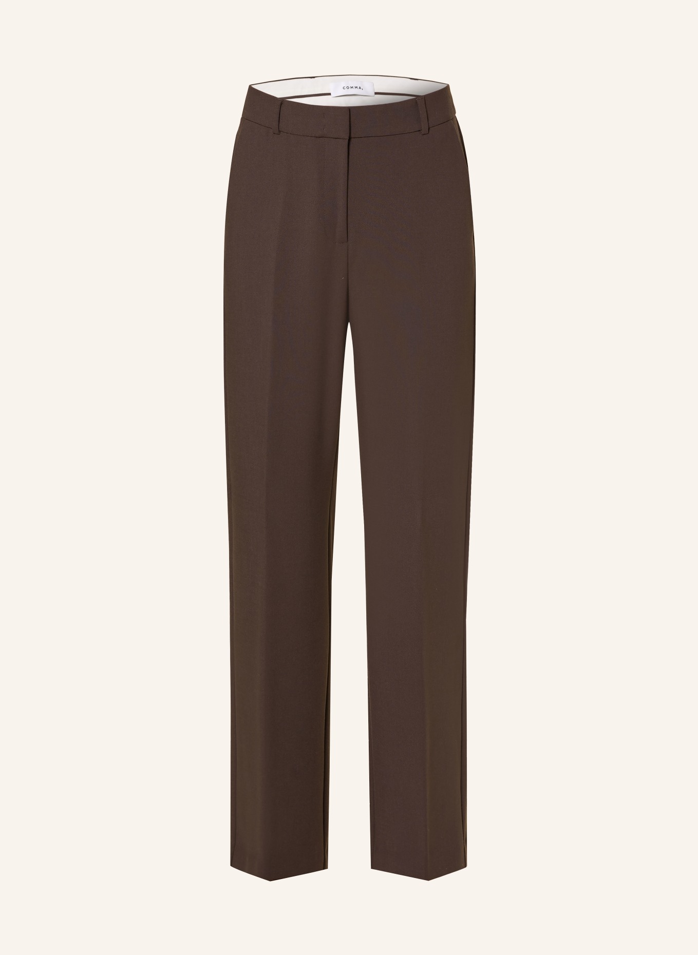 comma Marlene-broek: MARRON FONCÉ