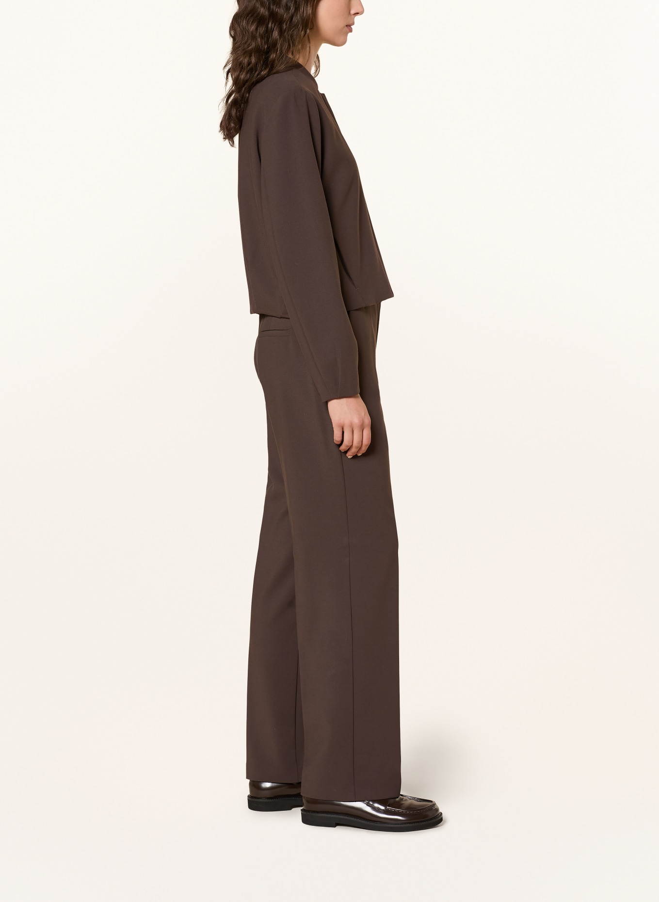 comma Marlene-broek: MARRON FONCÉ