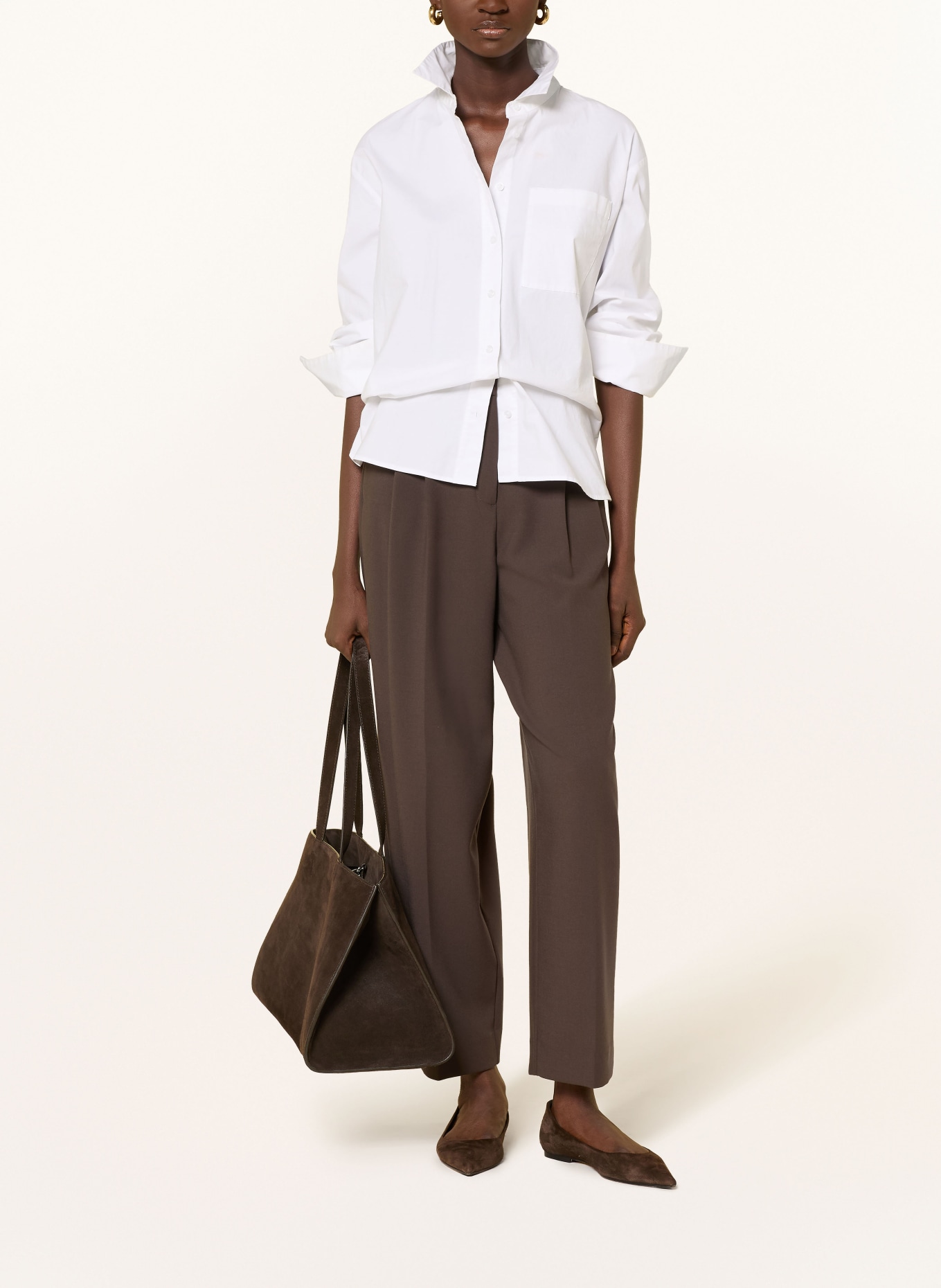 comma Broek: MARRON FONCÉ