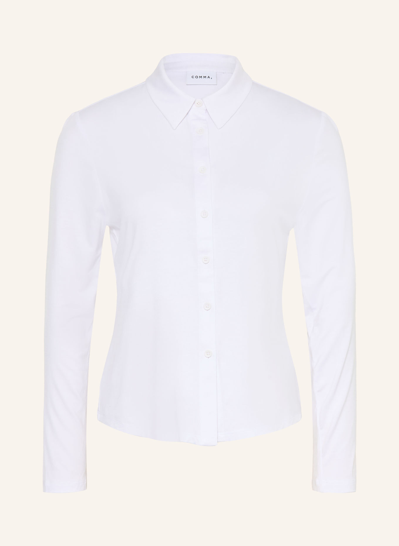comma Jersey shirt blouse: WHITE