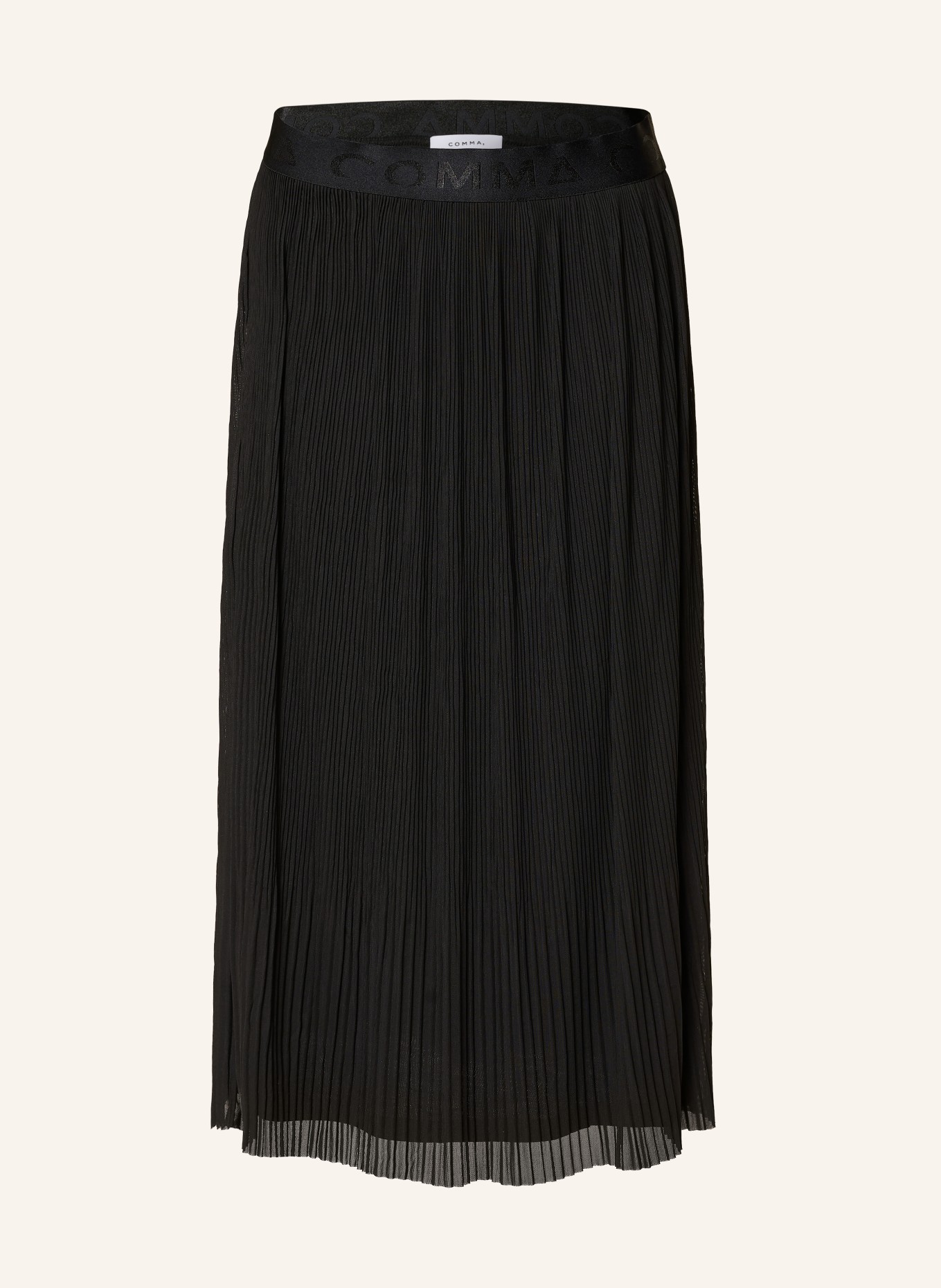 comma Pleated skirt: BLACK