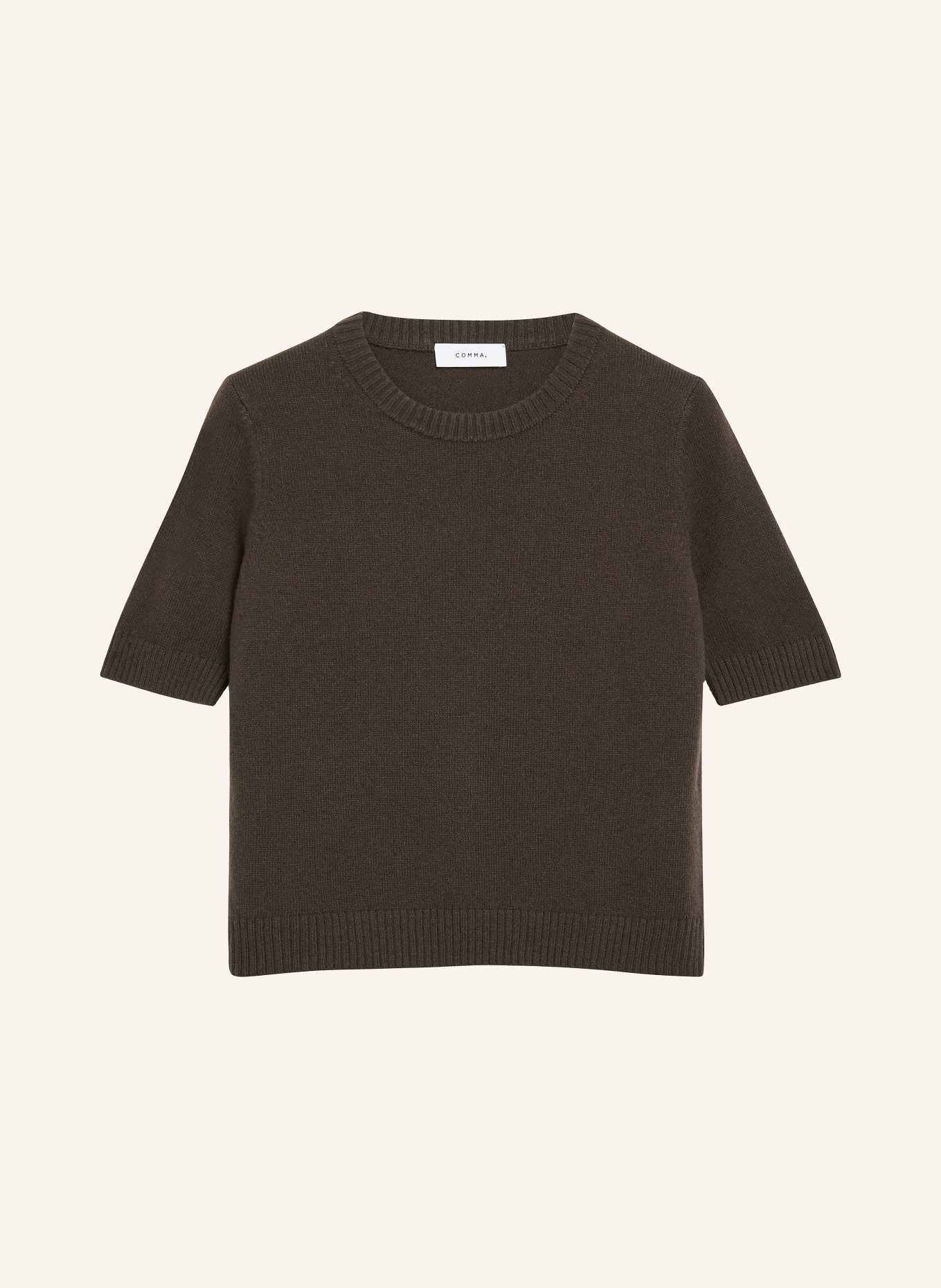 comma Strickshirt: DUNKELBRAUN