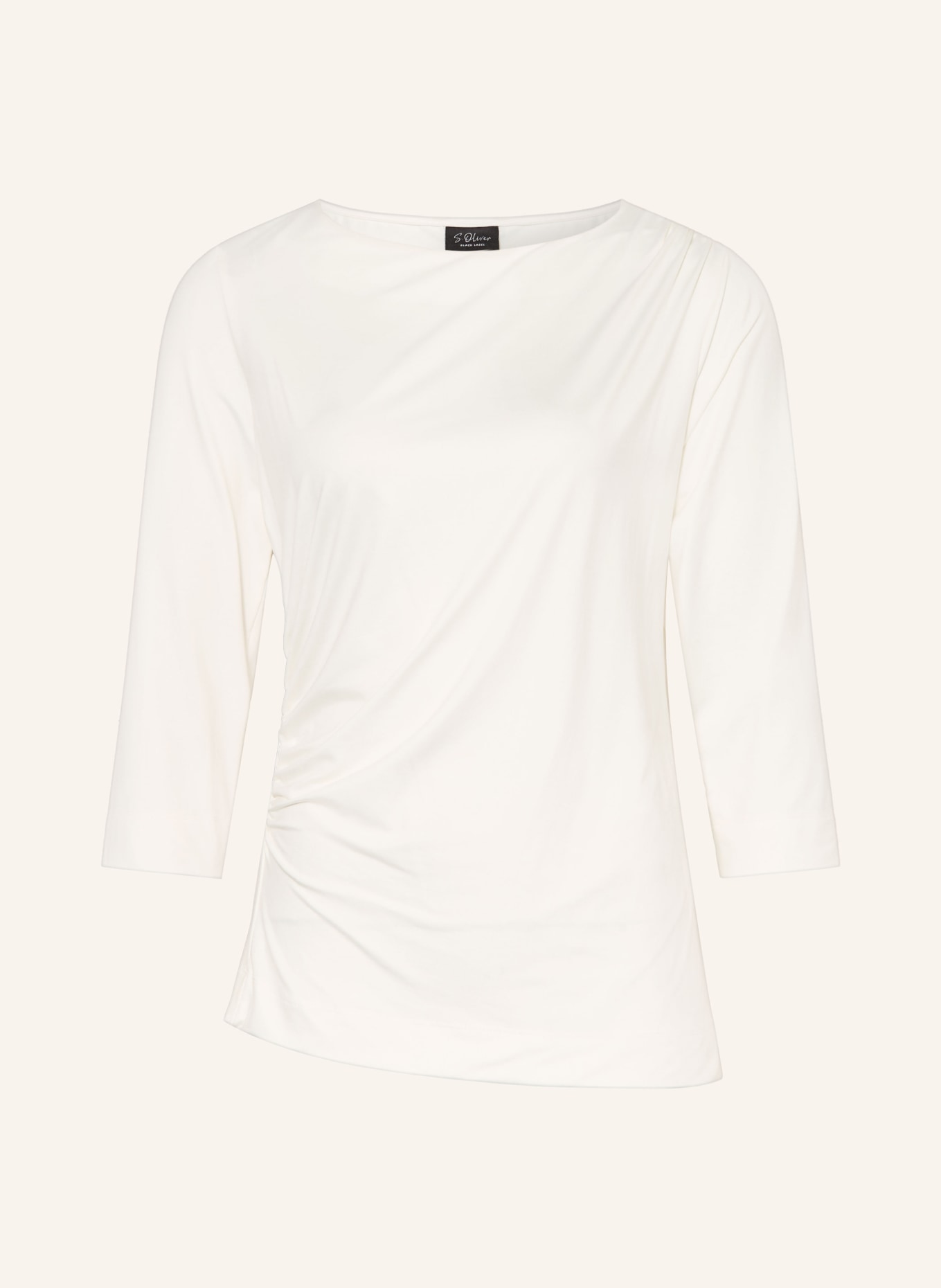 s.Oliver BLACK LABEL Shirt met 3/4-mouwen: WIT