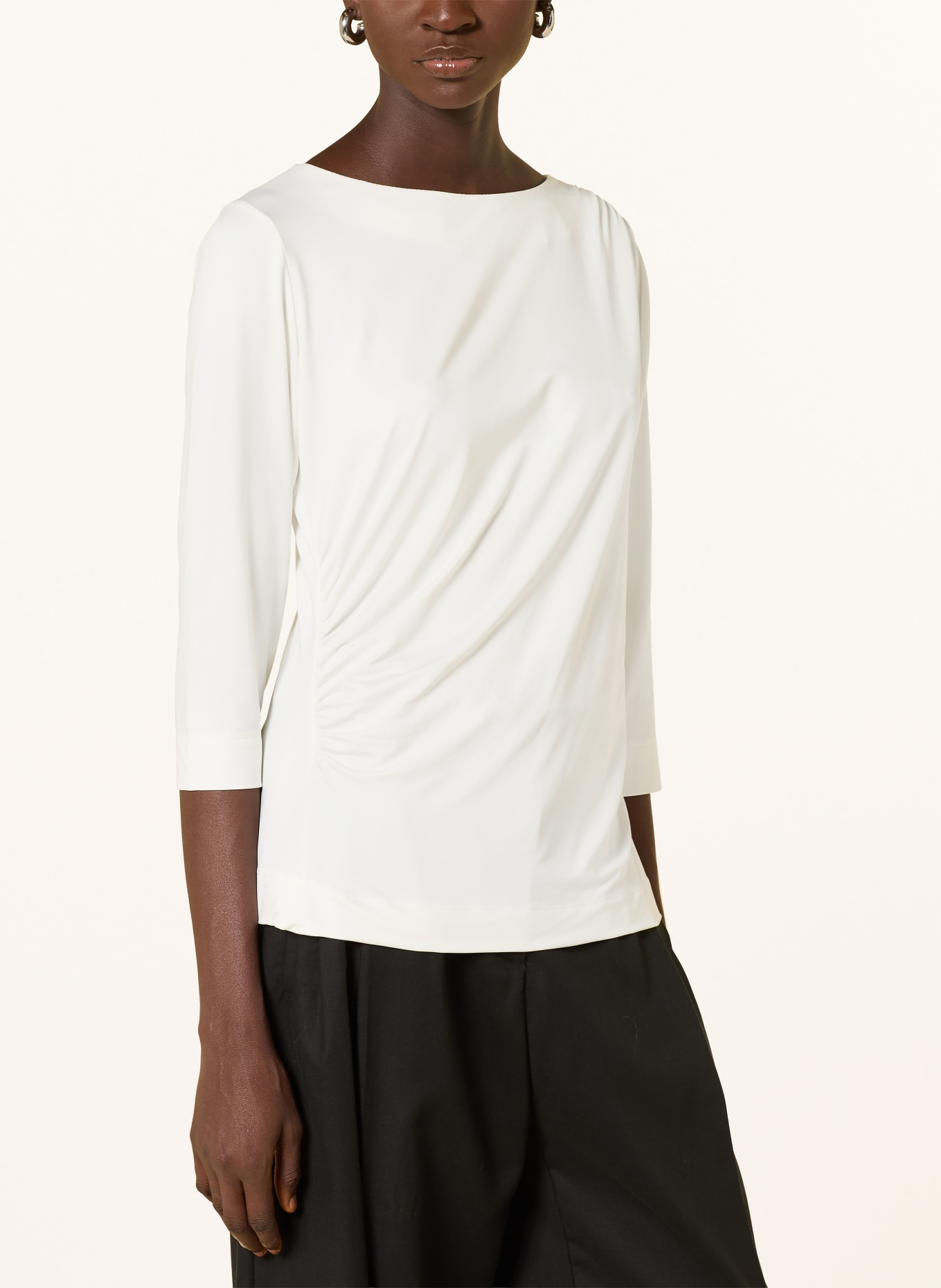 s.Oliver BLACK LABEL Shirt met 3/4-mouwen: WIT