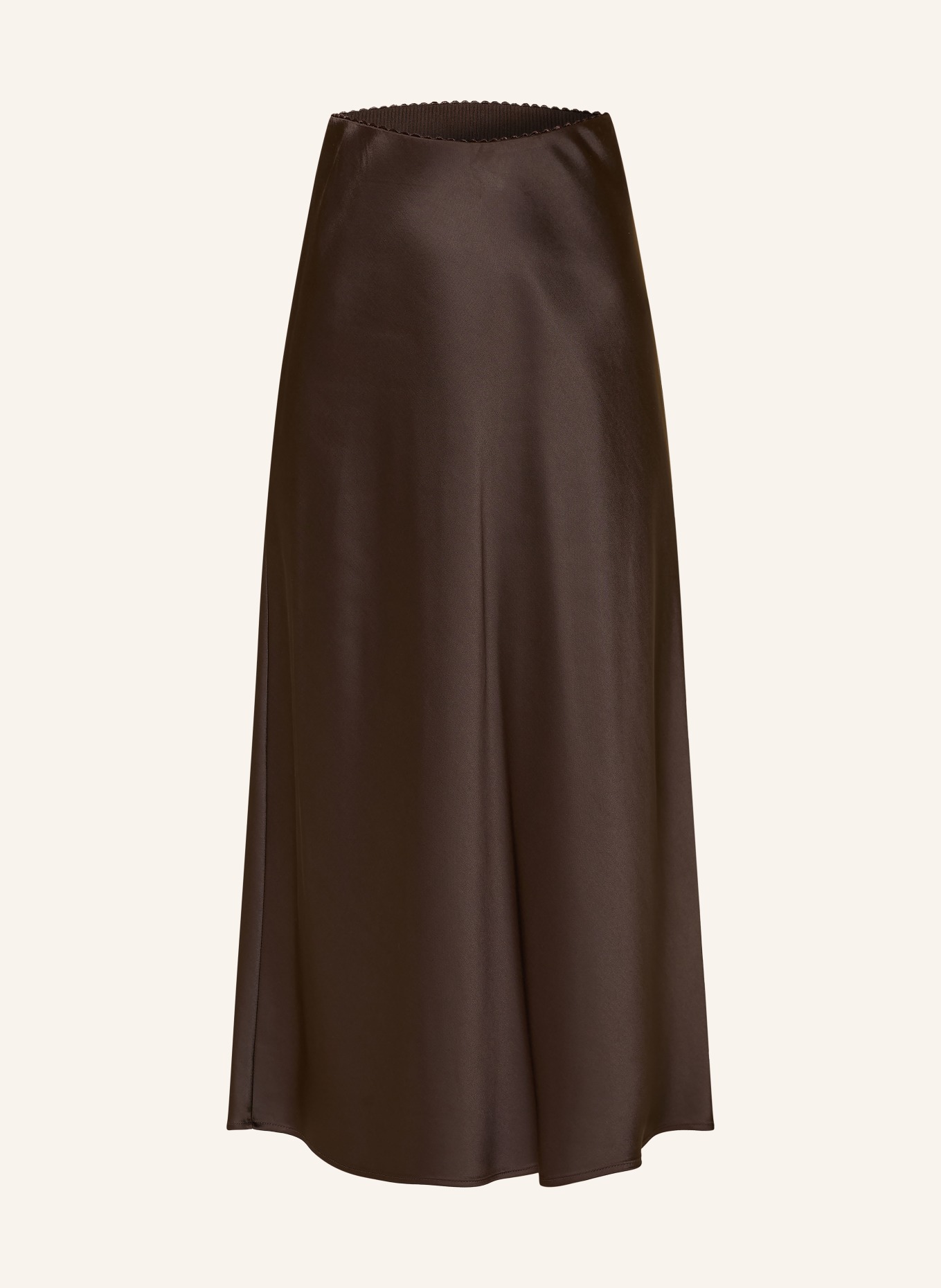 s.Oliver BLACK LABEL Satijnen rok: MARRON FONCÉ