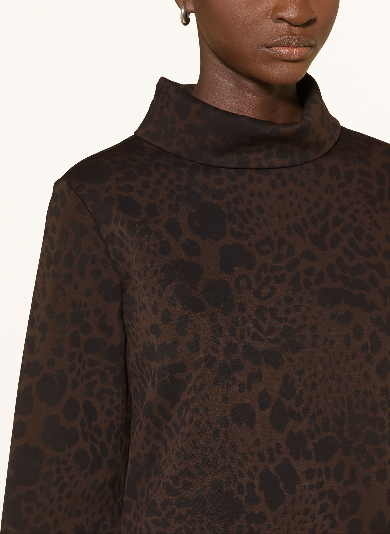 s.Oliver BLACK LABEL Sweatshirt: MARRON FONCÉ / NOIR