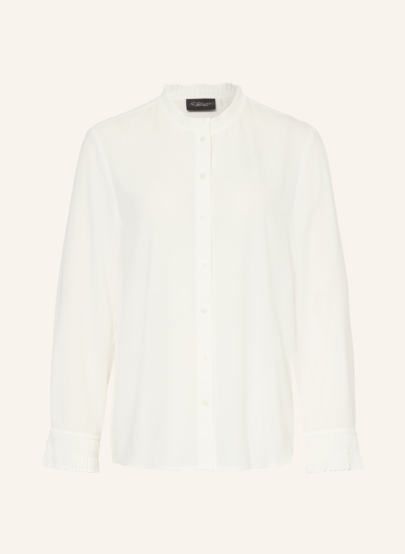 s.Oliver BLACK LABEL Blouse met plooien: WIT