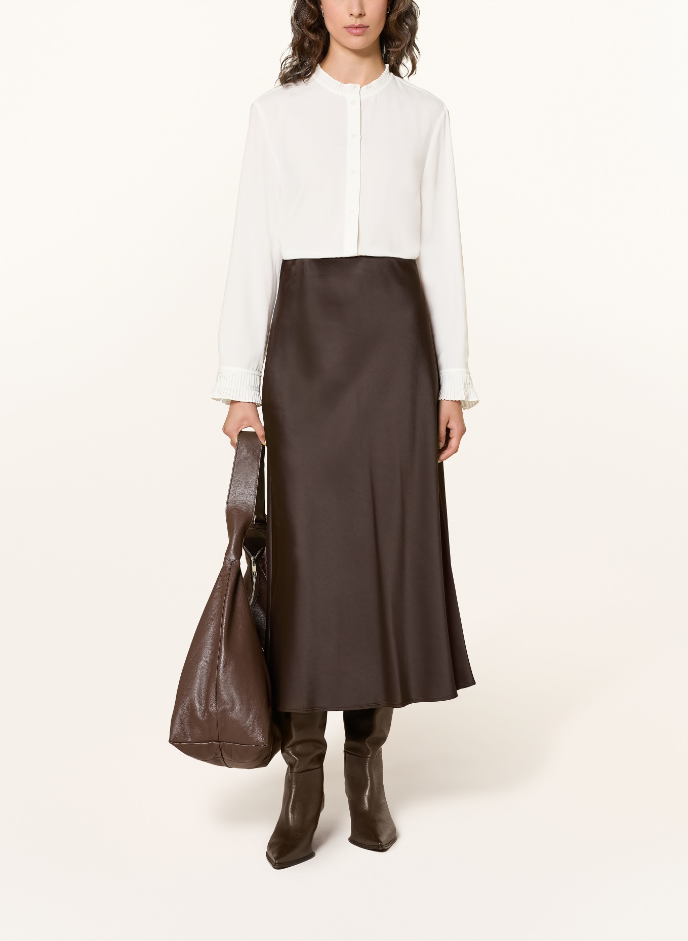 s.Oliver BLACK LABEL Blouse met plooien: WIT
