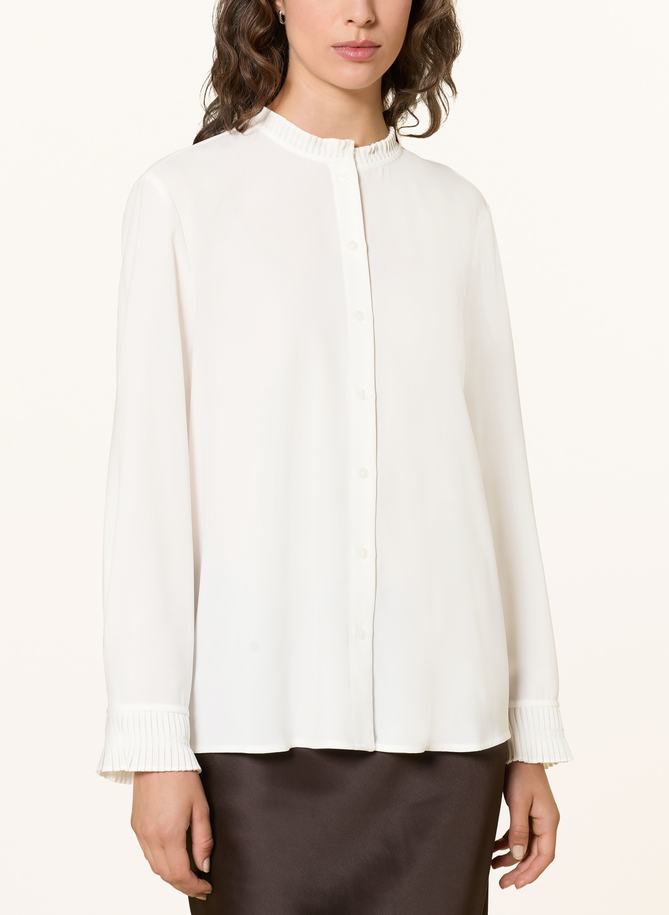 s.Oliver BLACK LABEL Blouse met plooien: WIT