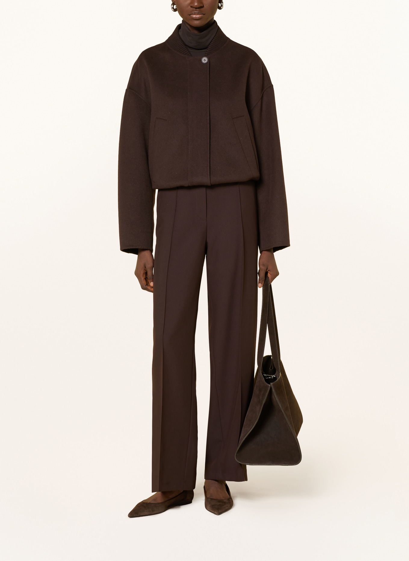 s.Oliver BLACK LABEL Marlenehose: DUNKELBRAUN