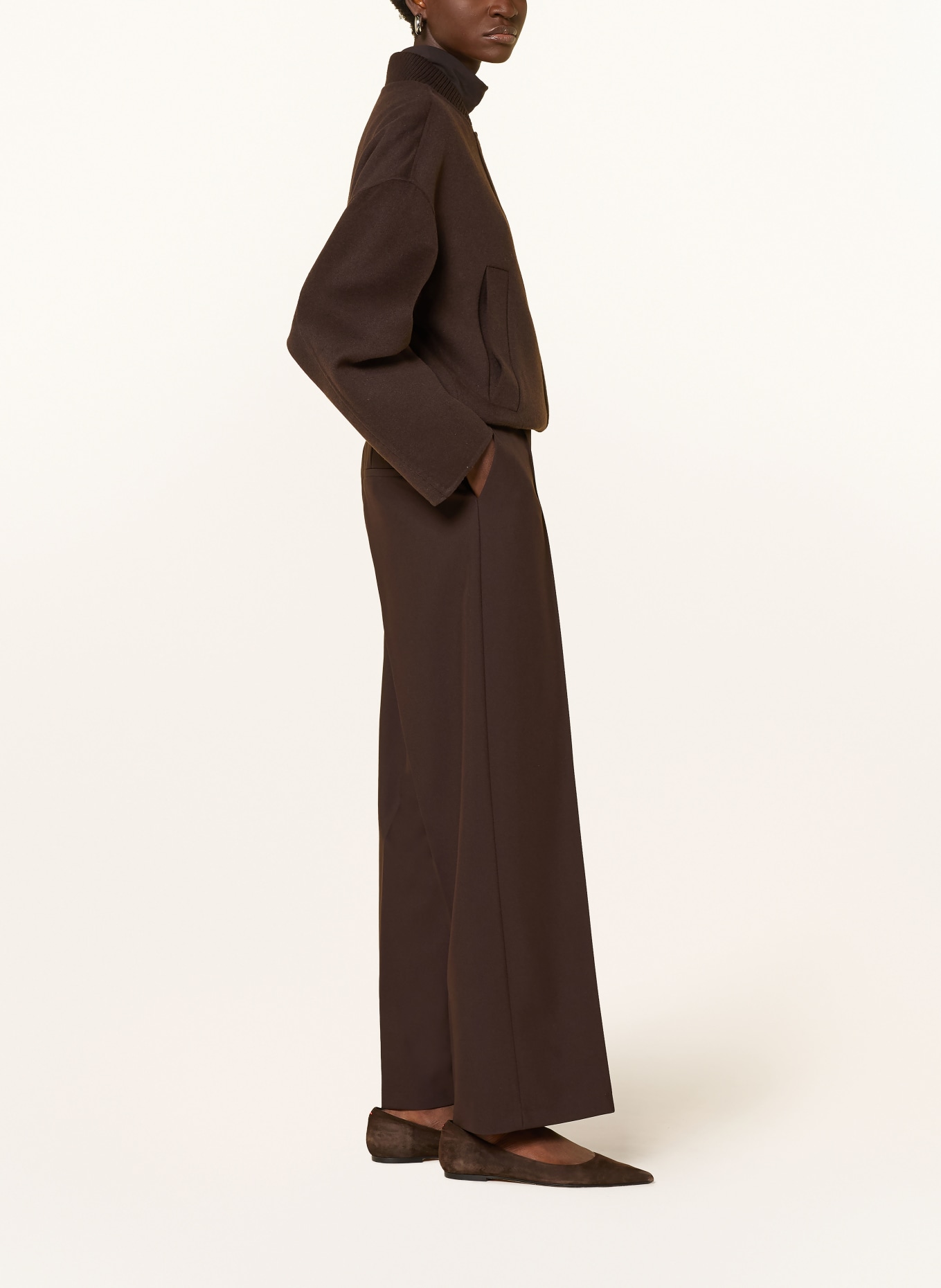 s.Oliver BLACK LABEL Marlenehose: DUNKELBRAUN