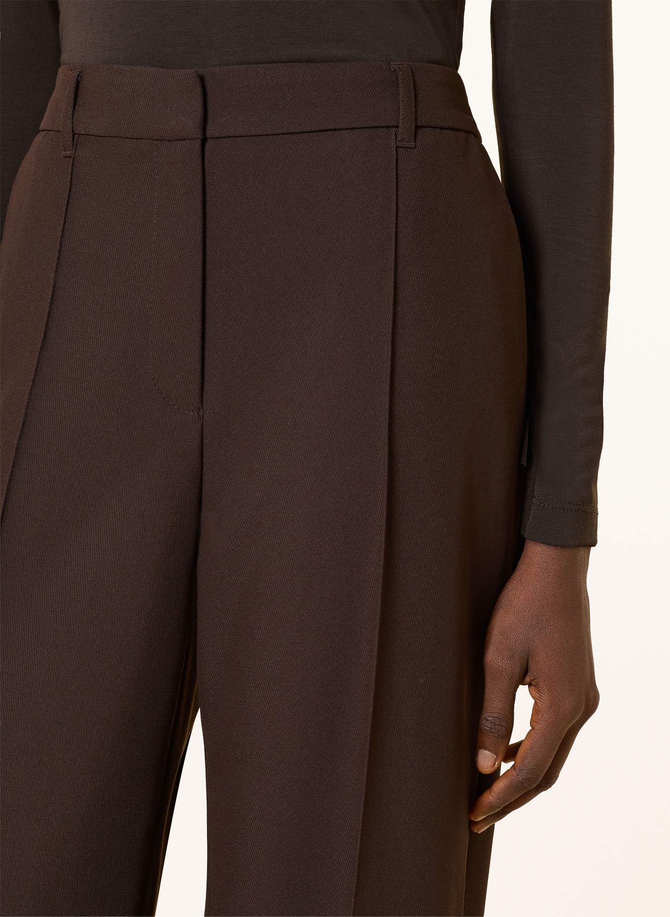 s.Oliver BLACK LABEL Marlenehose: DUNKELBRAUN