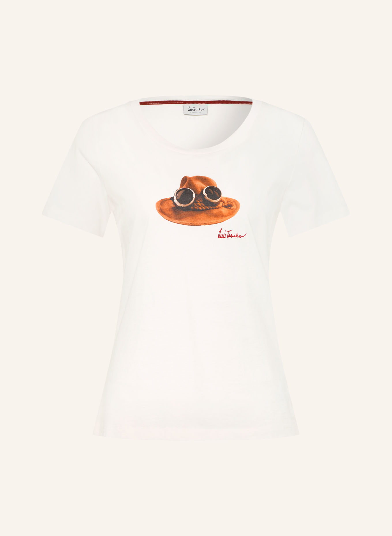Luis Trenker T-shirt DER HUT: BIAŁY / KONIAKOWY