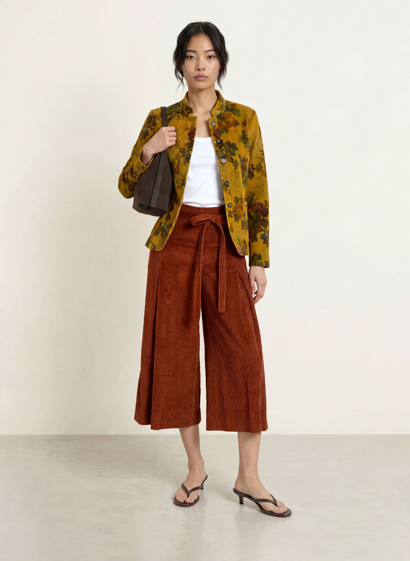 Luis Trenker Pantalon style jupe-culotte LULILIBETH: MARRON