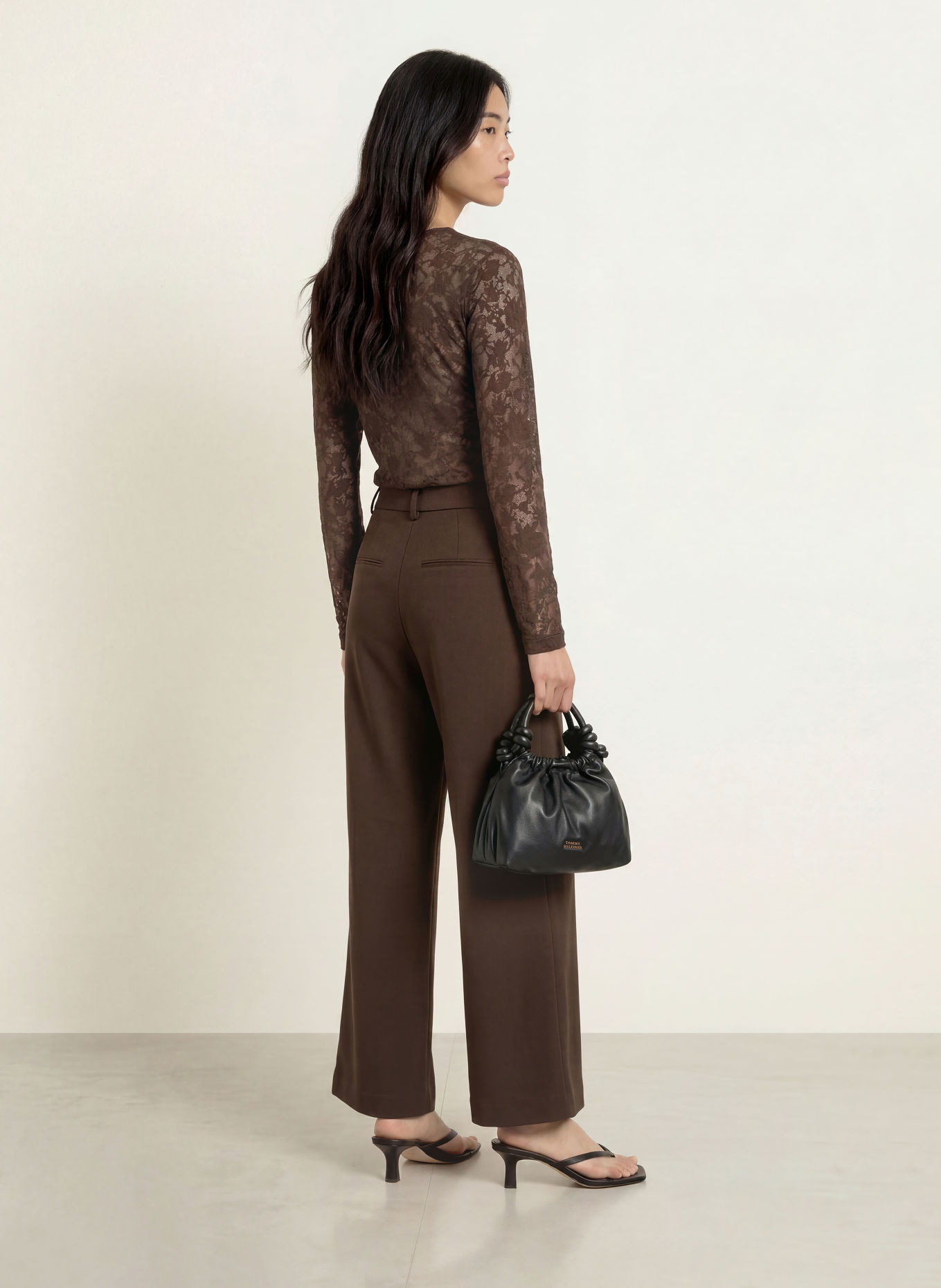 MSCH COPENHAGEN MSCHBRIGETTA Long-sleeve shirt in Jacquard: DARK BROWN