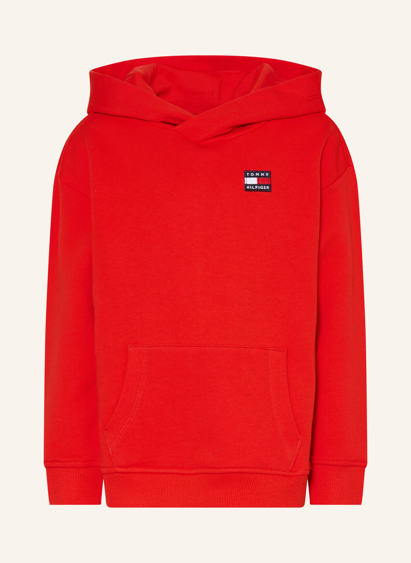 TOMMY HILFIGER Hoodie: RED / DARK BLUE / WHITE