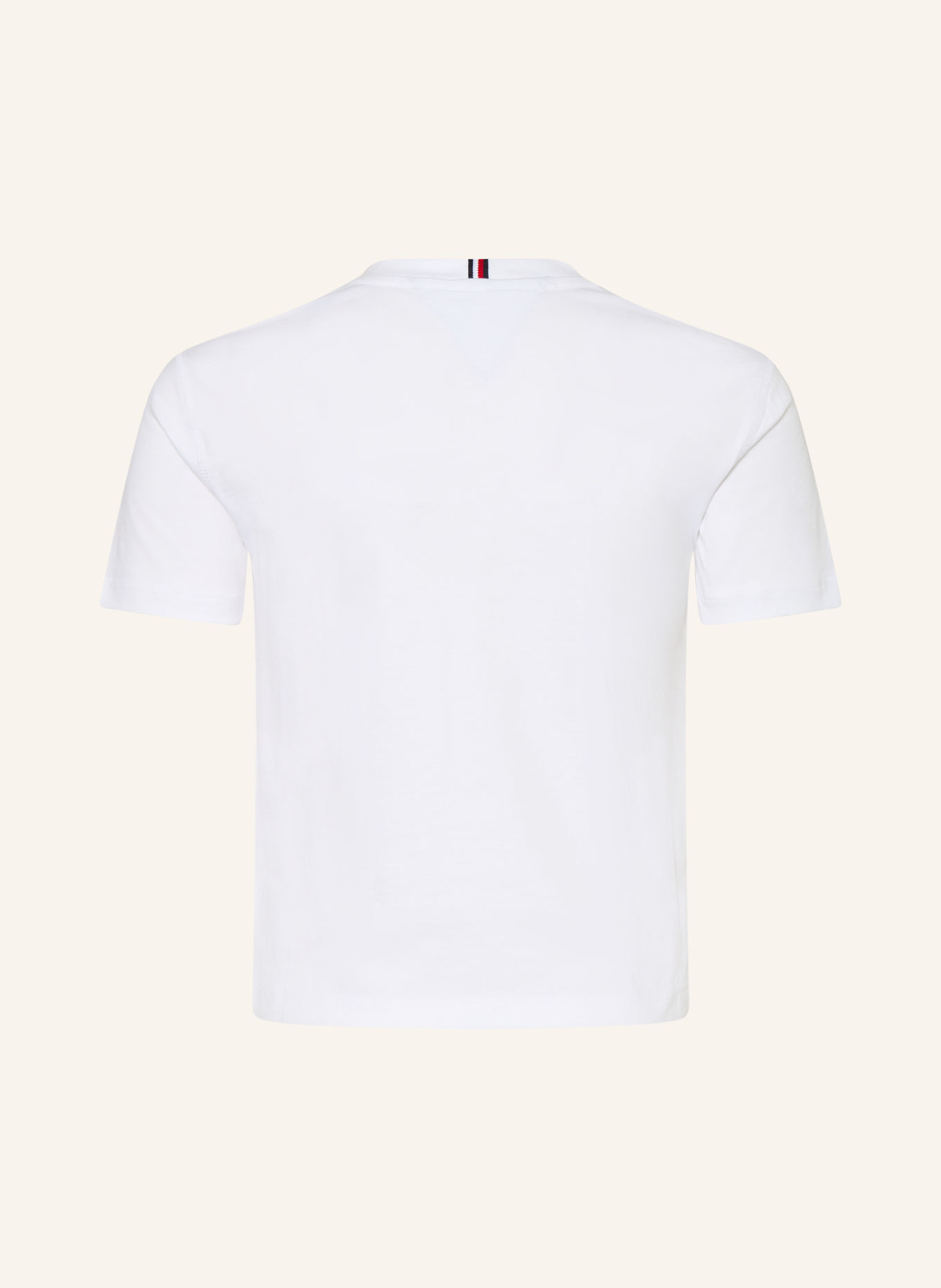 TOMMY HILFIGER T-shirt: WHITE / DARK RED / DARK BLUE