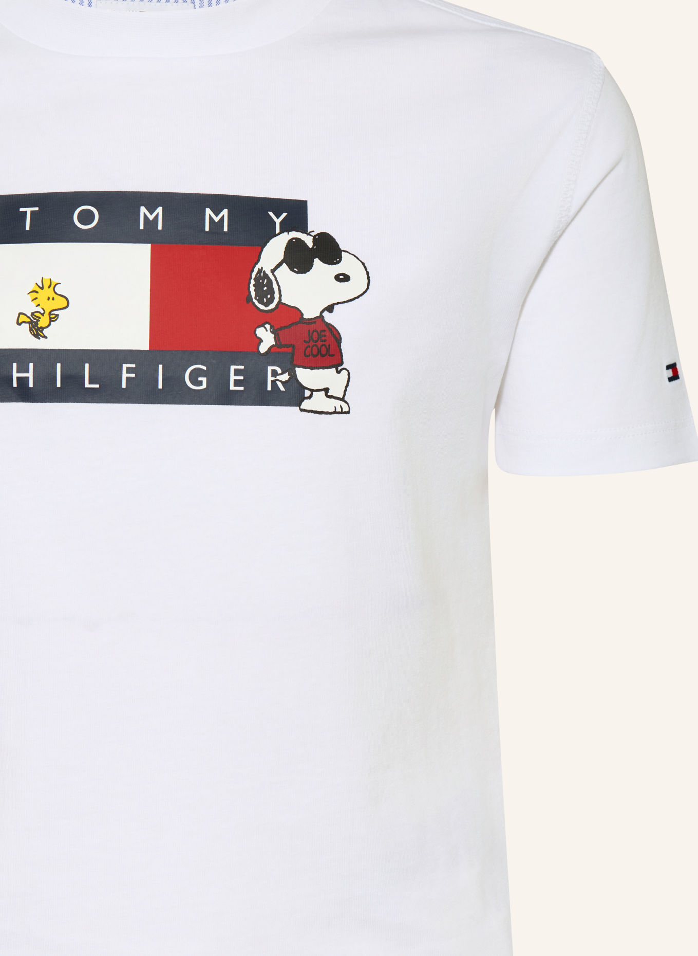 TOMMY HILFIGER T-shirt: WHITE / DARK RED / DARK BLUE