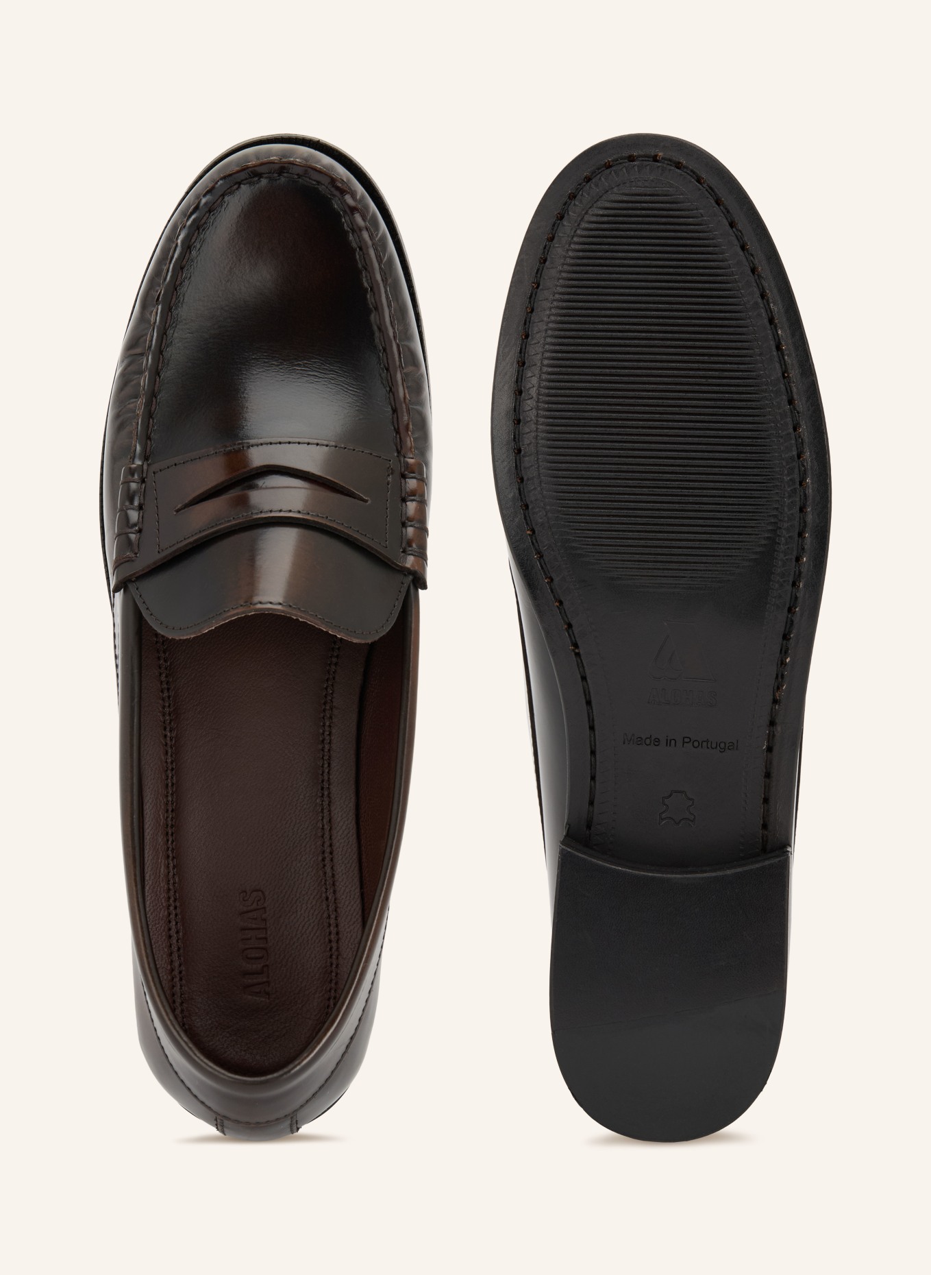 ALOHAS RIVET Penny loafer: DARK BROWN