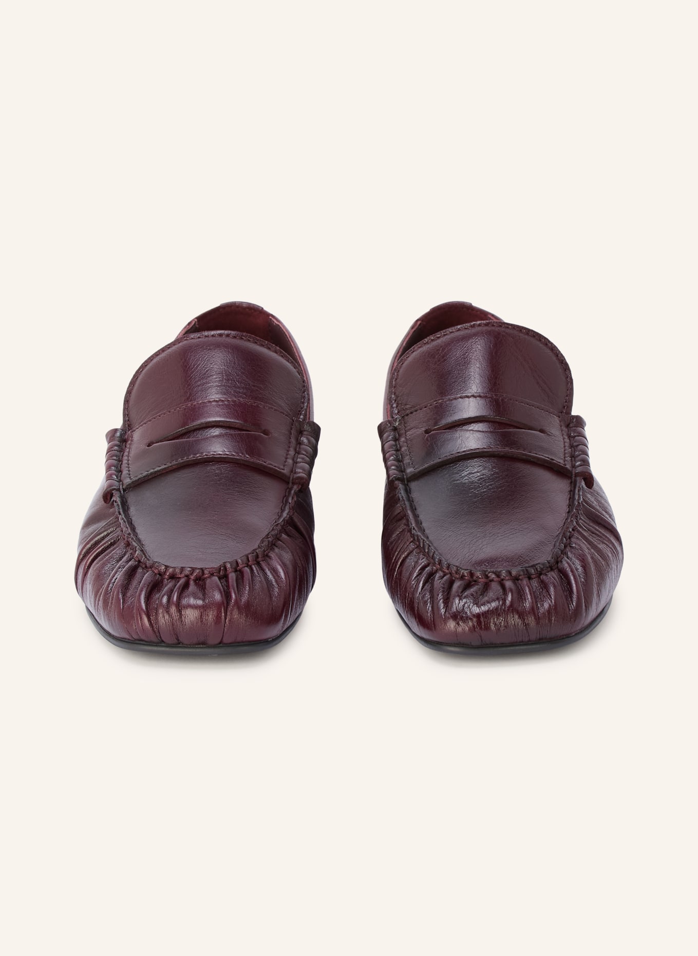 ALOHAS AVEN Penny loafer: DARK RED