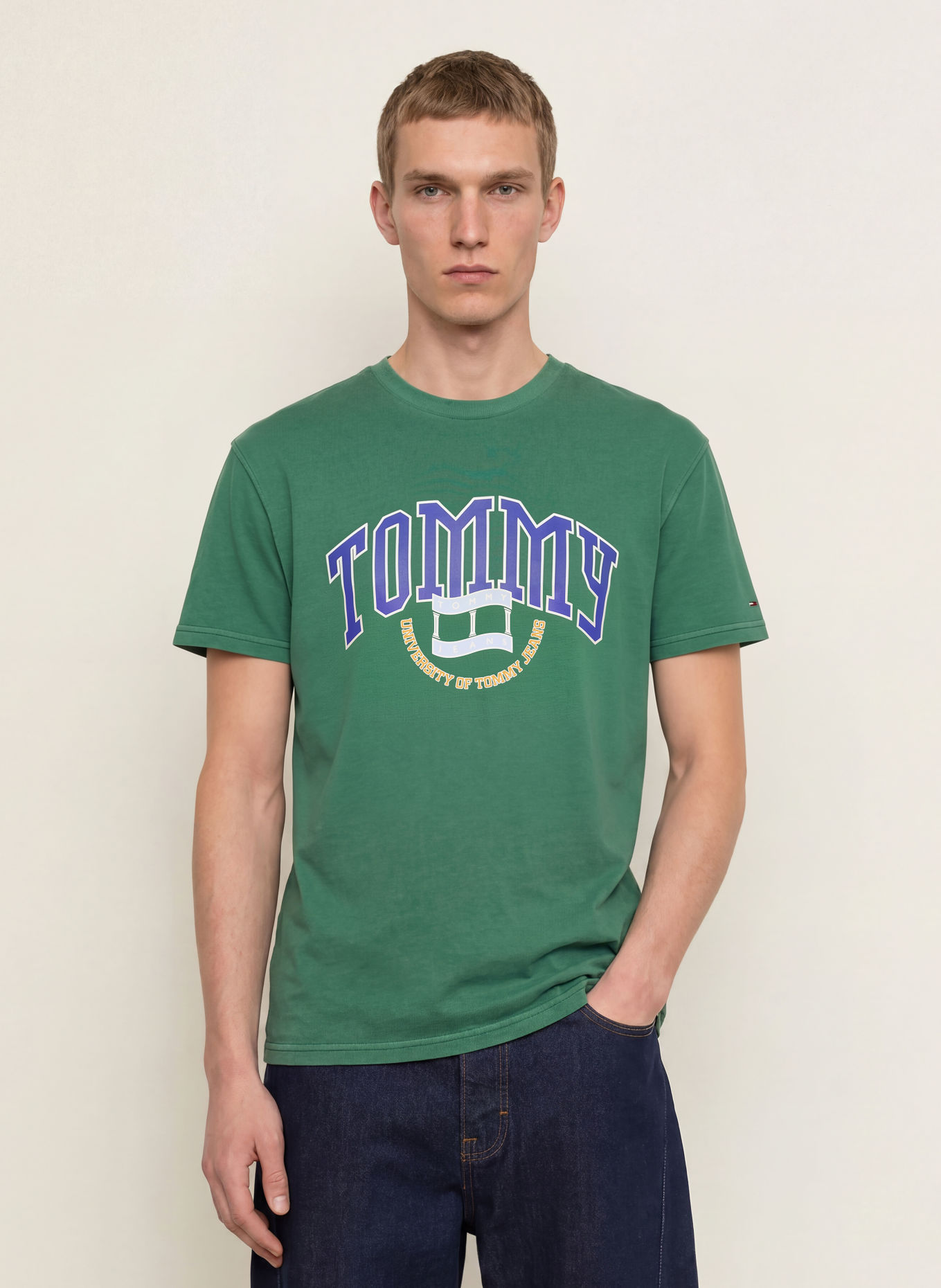 TOMMY JEANS T-shirt: GRØN