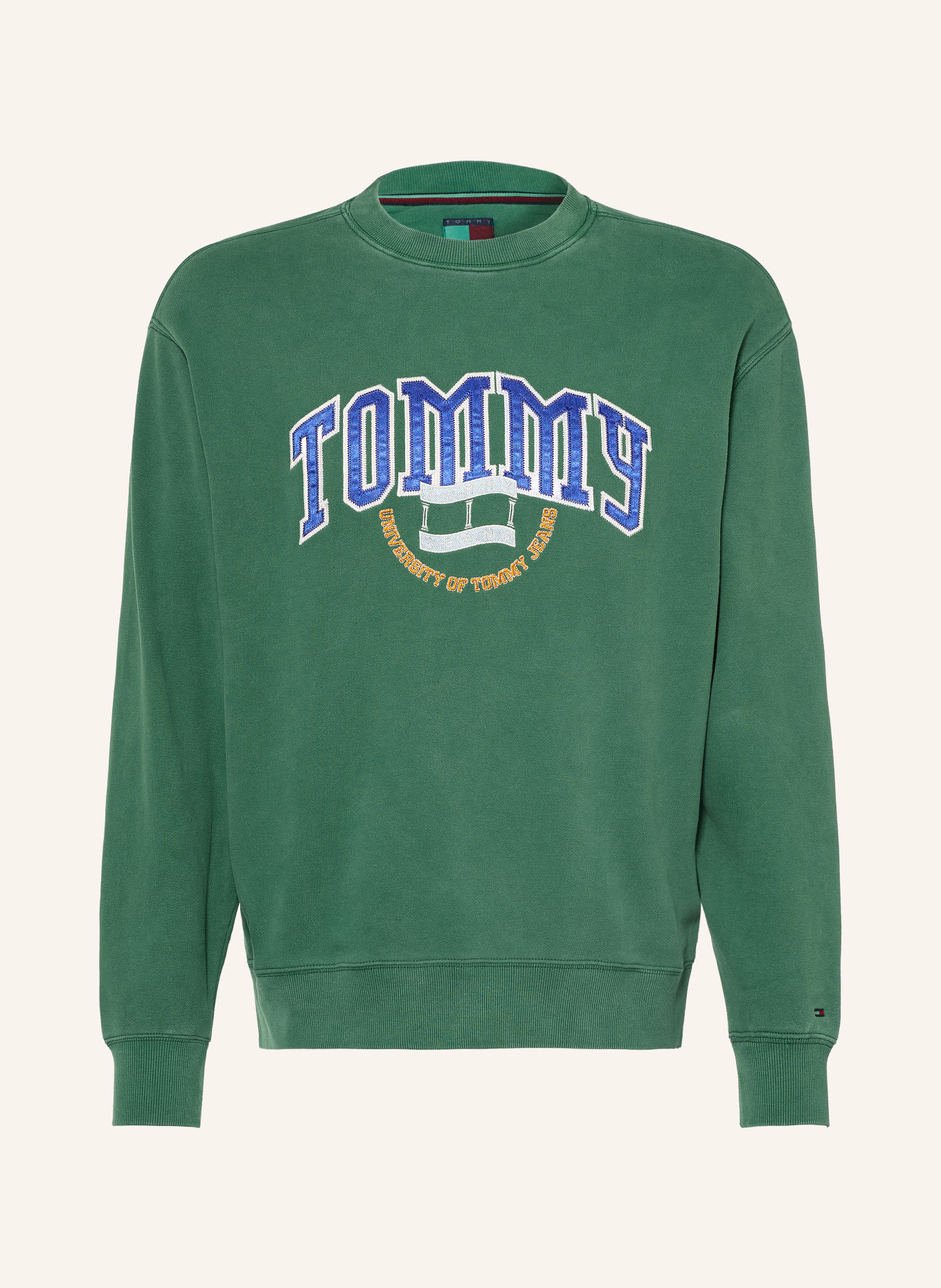 TOMMY JEANS Sweatshirt: GROEN / GEEL / BLAUW
