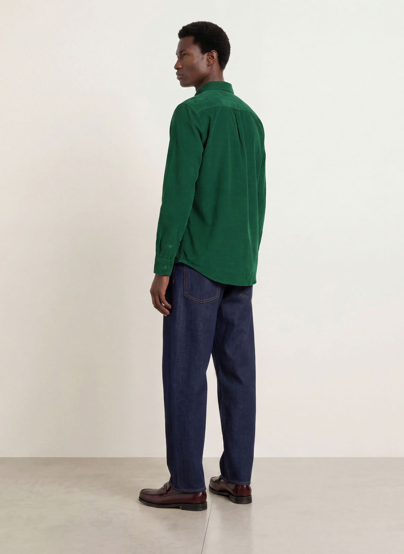 TOMMY JEANS Cordoverhemd Comfort Fit: GROEN