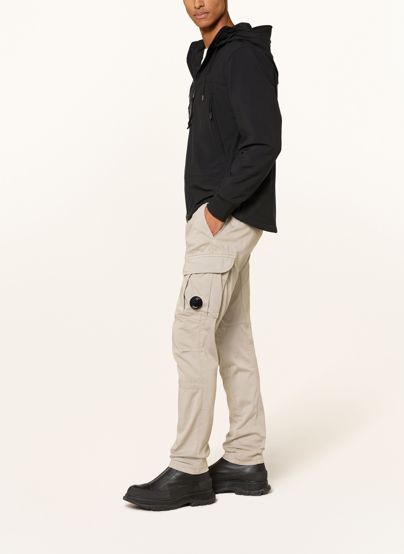 C.P. COMPANY Softshell jacket: BLACK