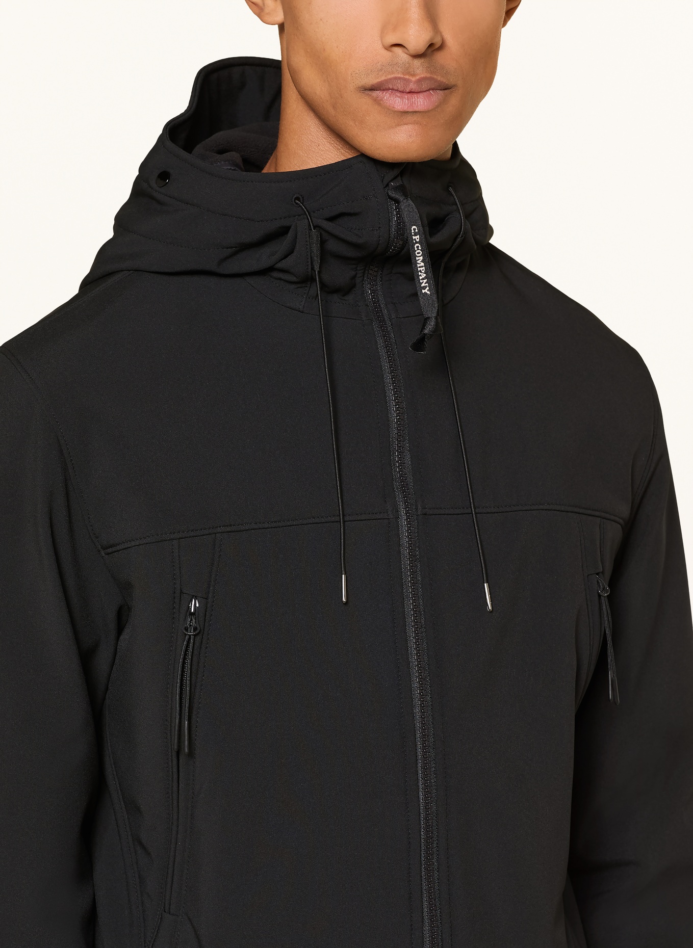 C.P. COMPANY Softshell jacket: BLACK
