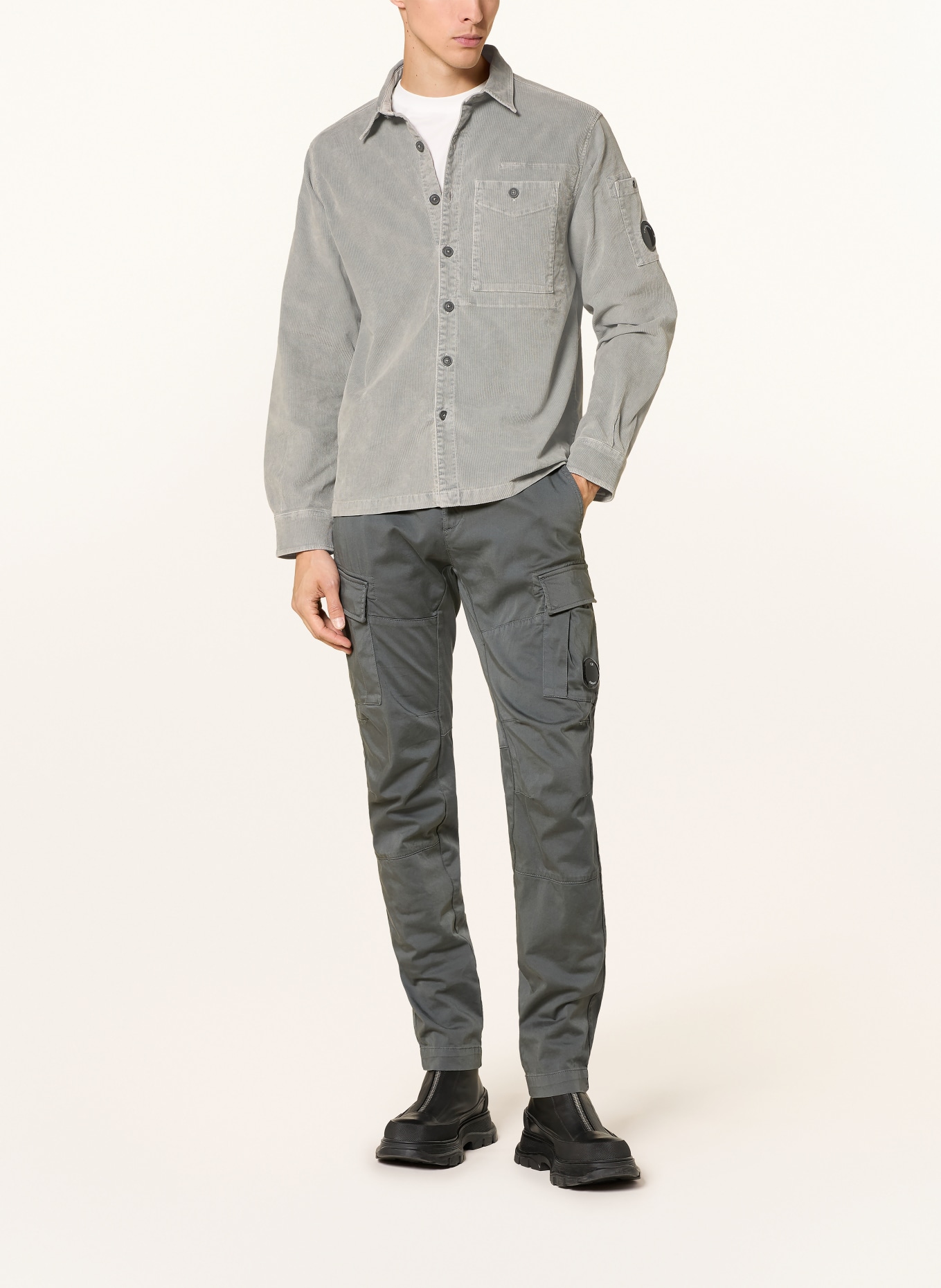 C.P. COMPANY Corduroy-Overjacket: LICHTGRIJS