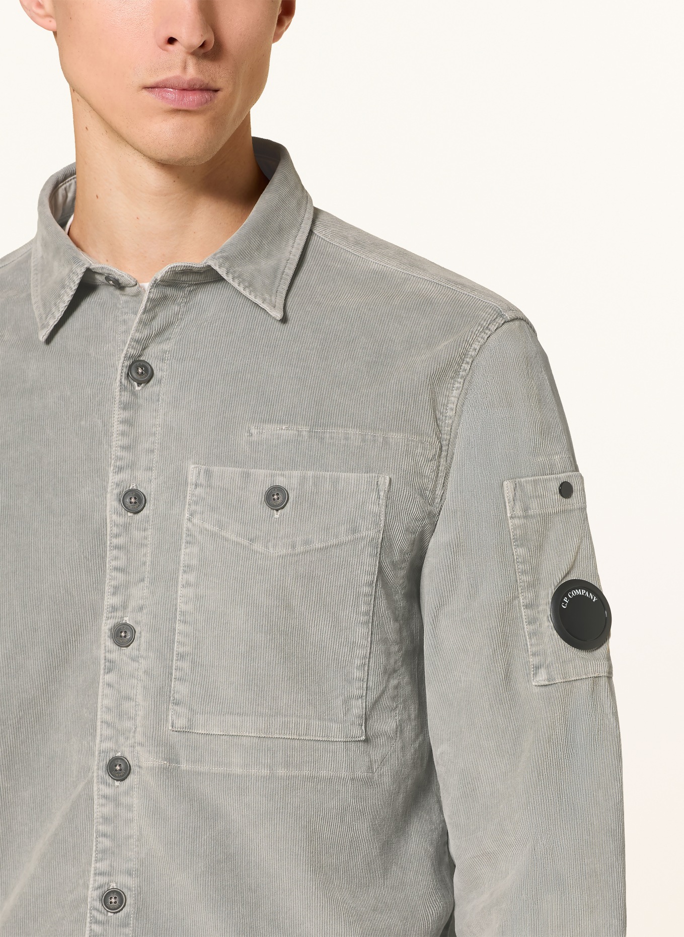 C.P. COMPANY Corduroy-Overjacket: LICHTGRIJS