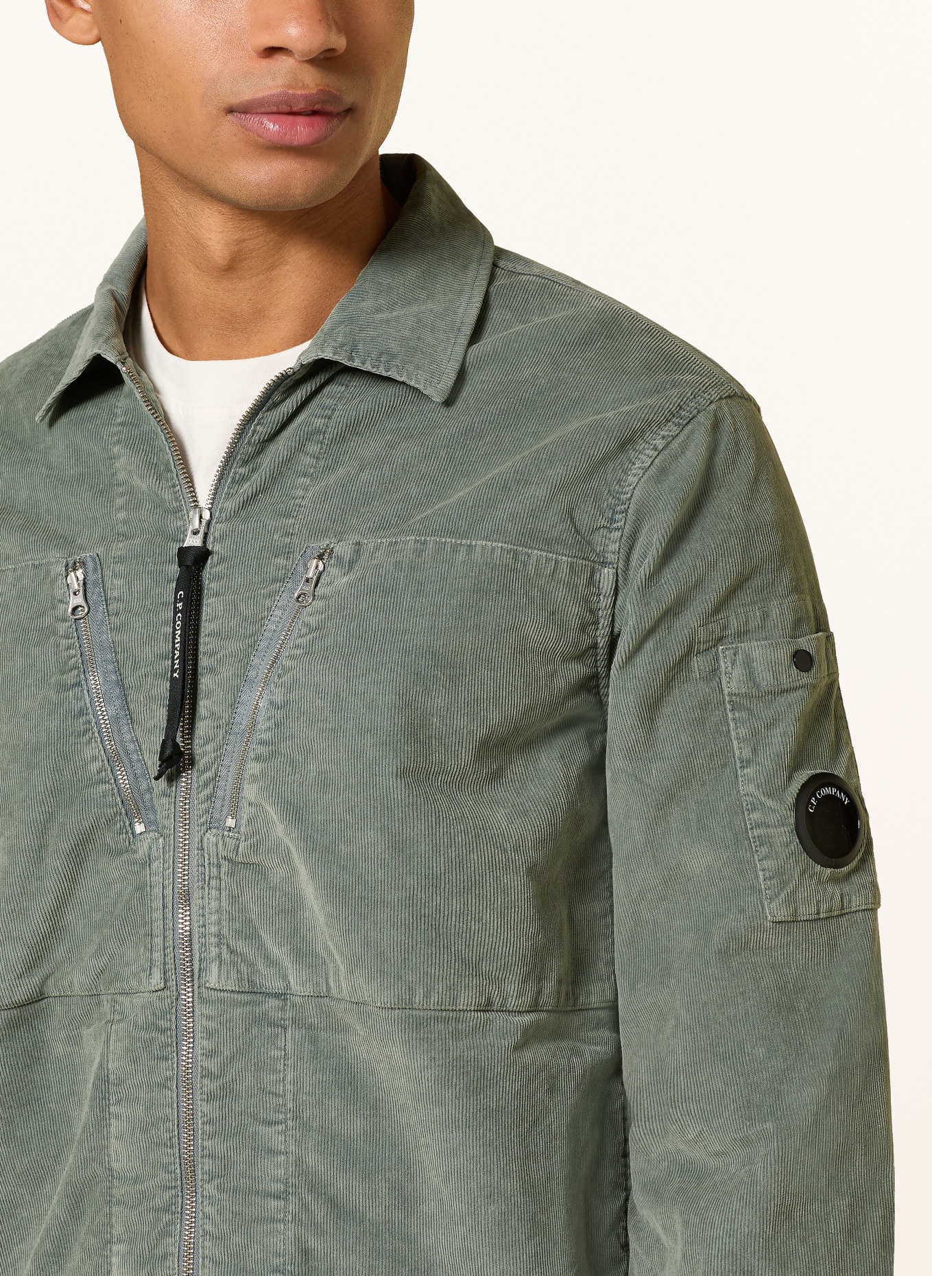 C.P. COMPANY Cord-Overjacket: HELLGRÜN
