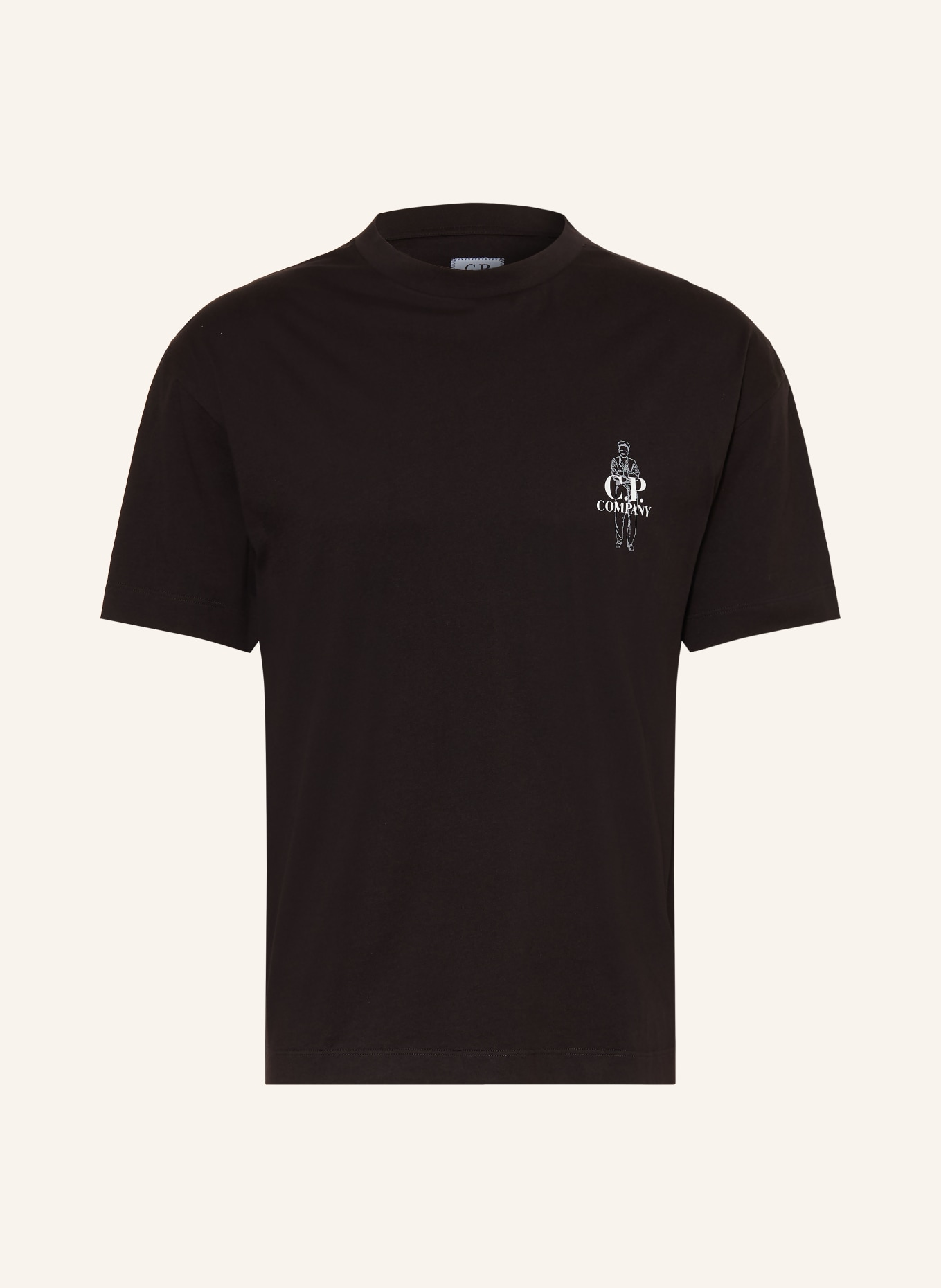 C.P. COMPANY T-Shirt: SCHWARZ / GRAU / WEISS