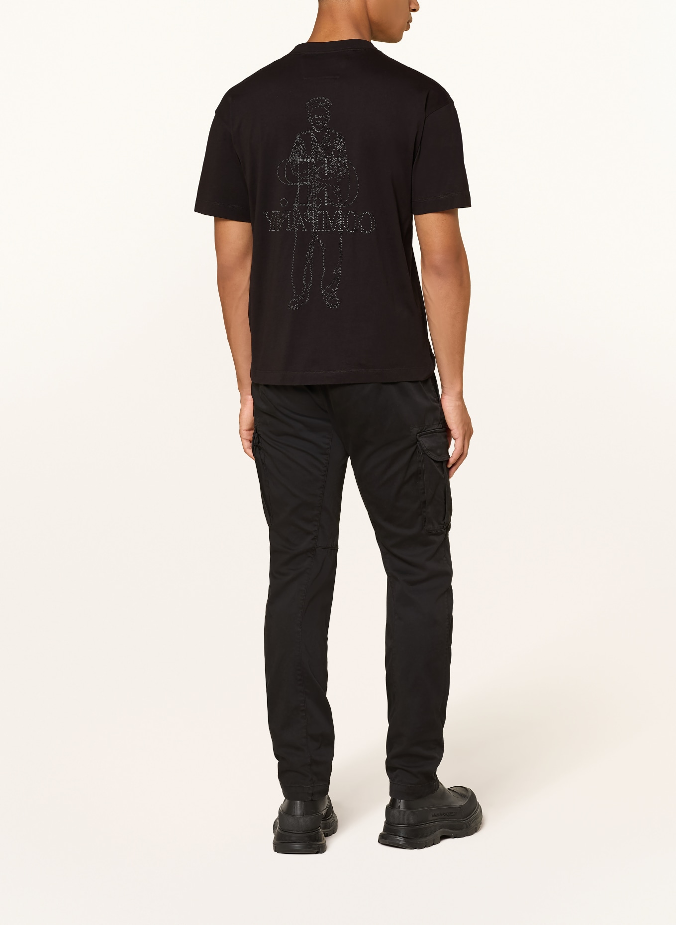 C.P. COMPANY T-Shirt: SCHWARZ / GRAU / WEISS