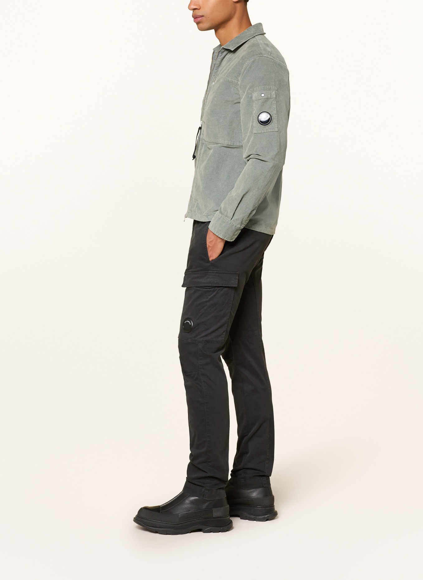 C.P. COMPANY Cargohose Ergonomic Fit: DUNKELGRAU