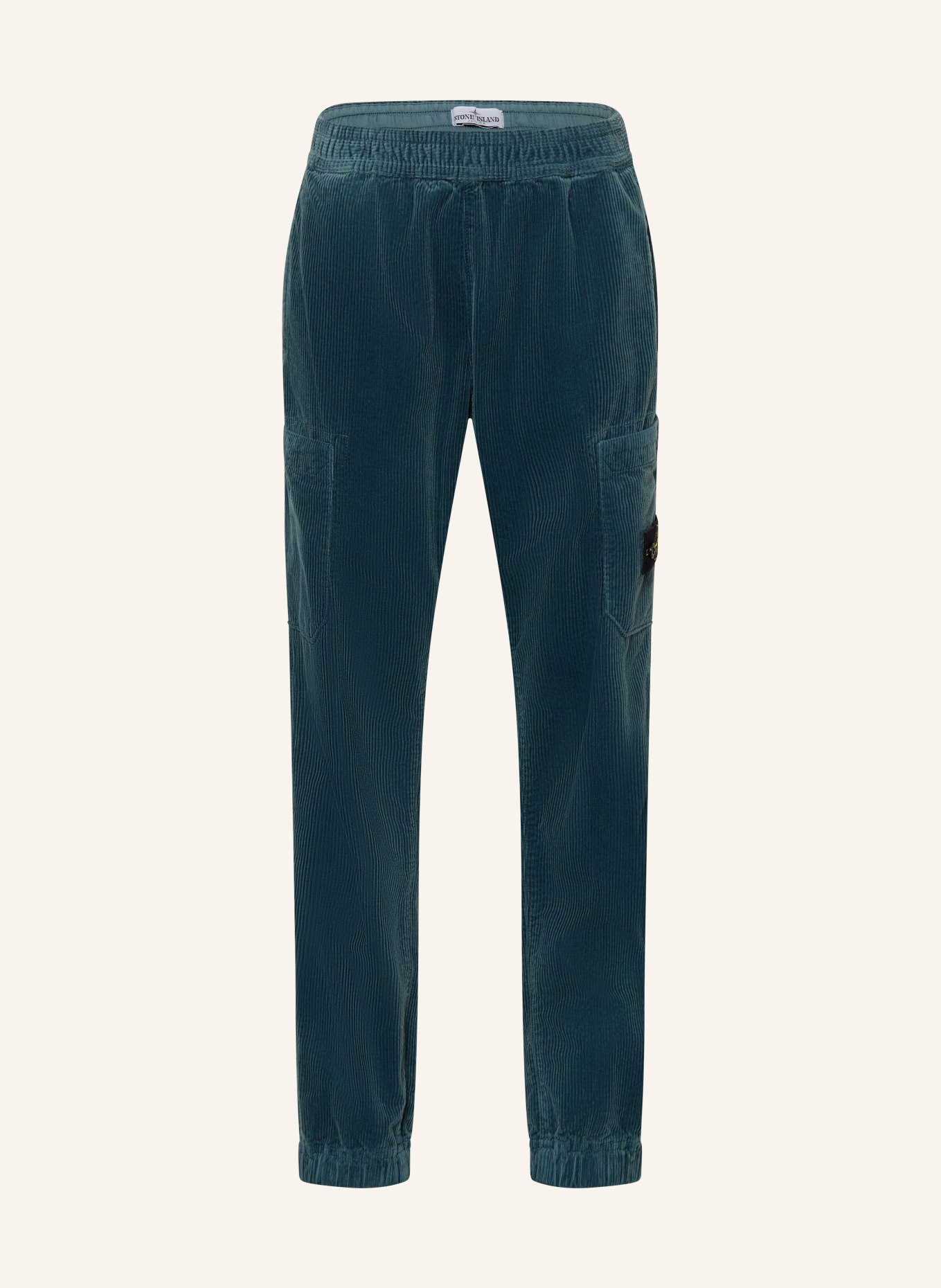 STONE ISLAND JUNIOR Cargohose aus Cord: PETROL