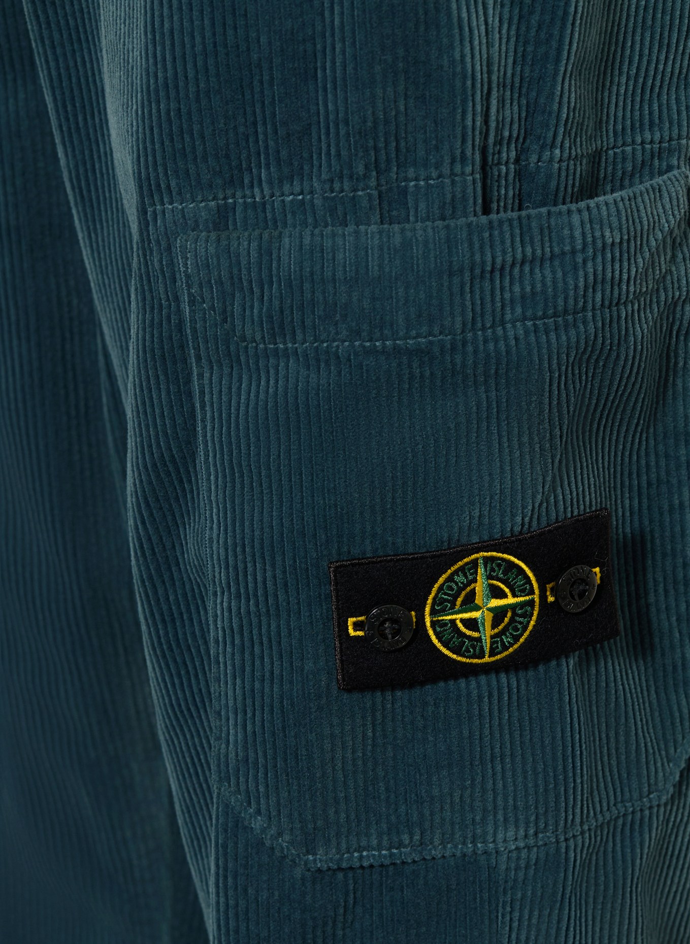 STONE ISLAND JUNIOR Cargohose aus Cord: PETROL